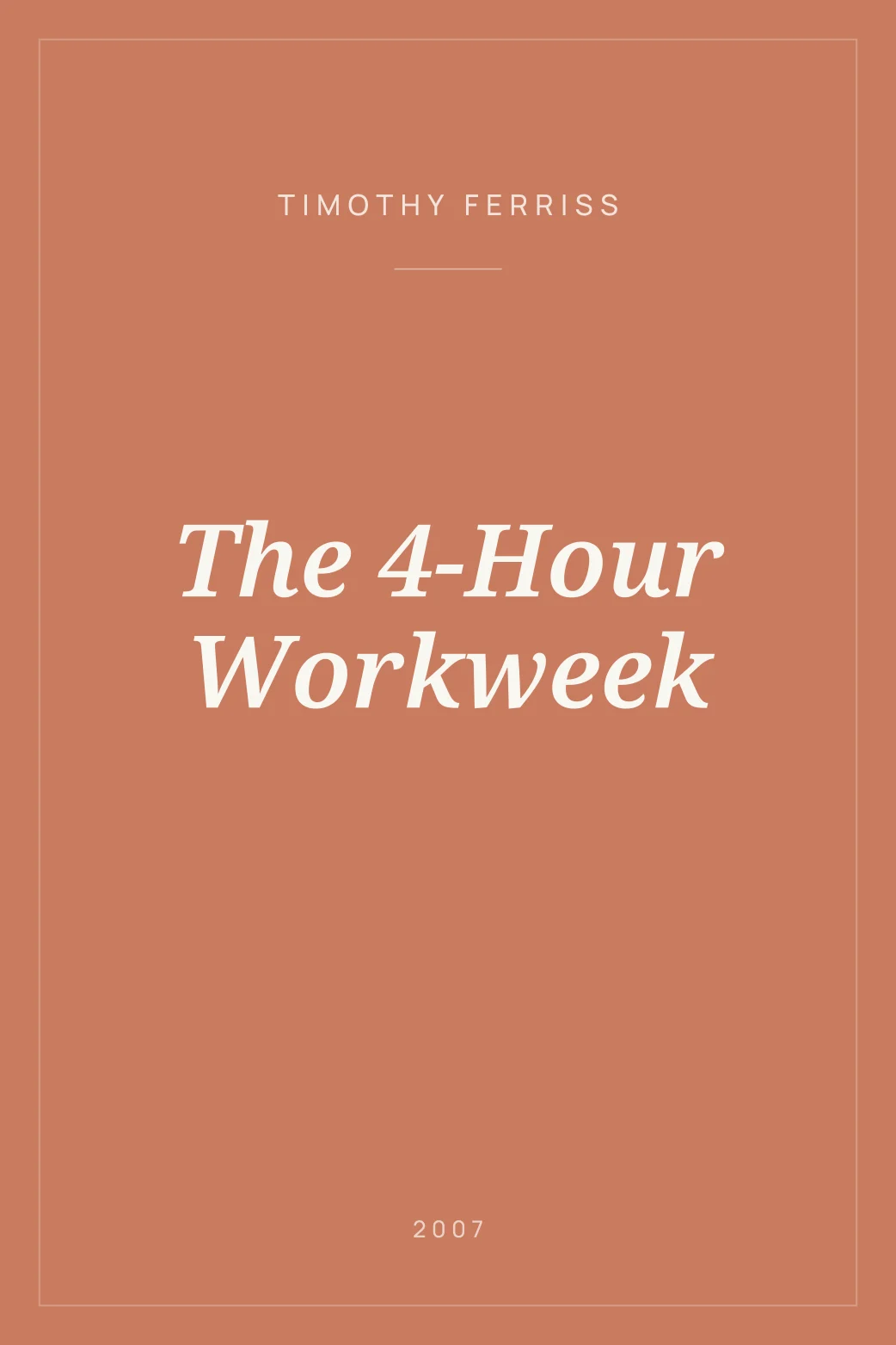 Portada de The 4-Hour Workweek