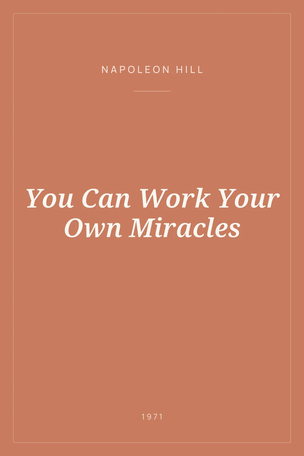 Portada de You Can Work Your Own Miracles