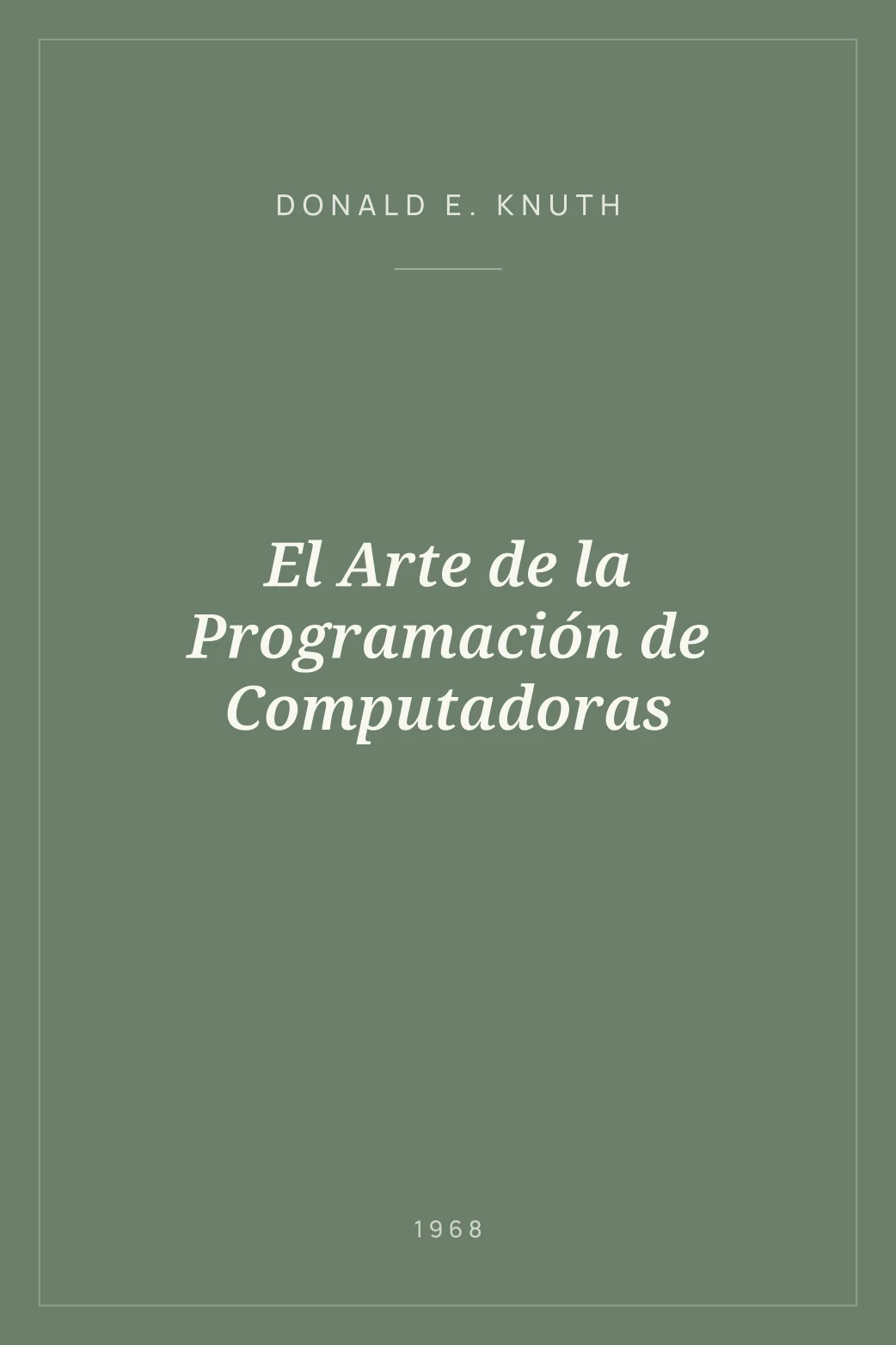 Portada de El Arte de la Programación de Computadoras