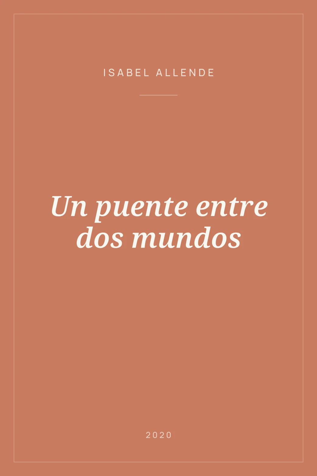 Portada de Un puente entre dos mundos