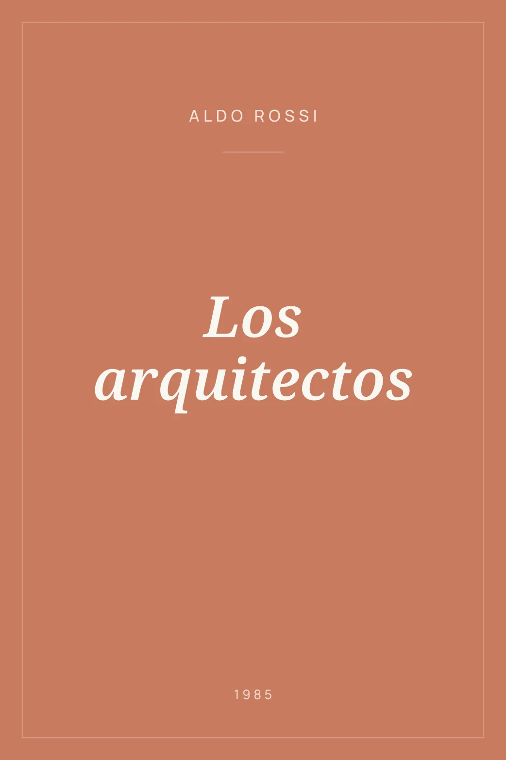 Portada de Los arquitectos