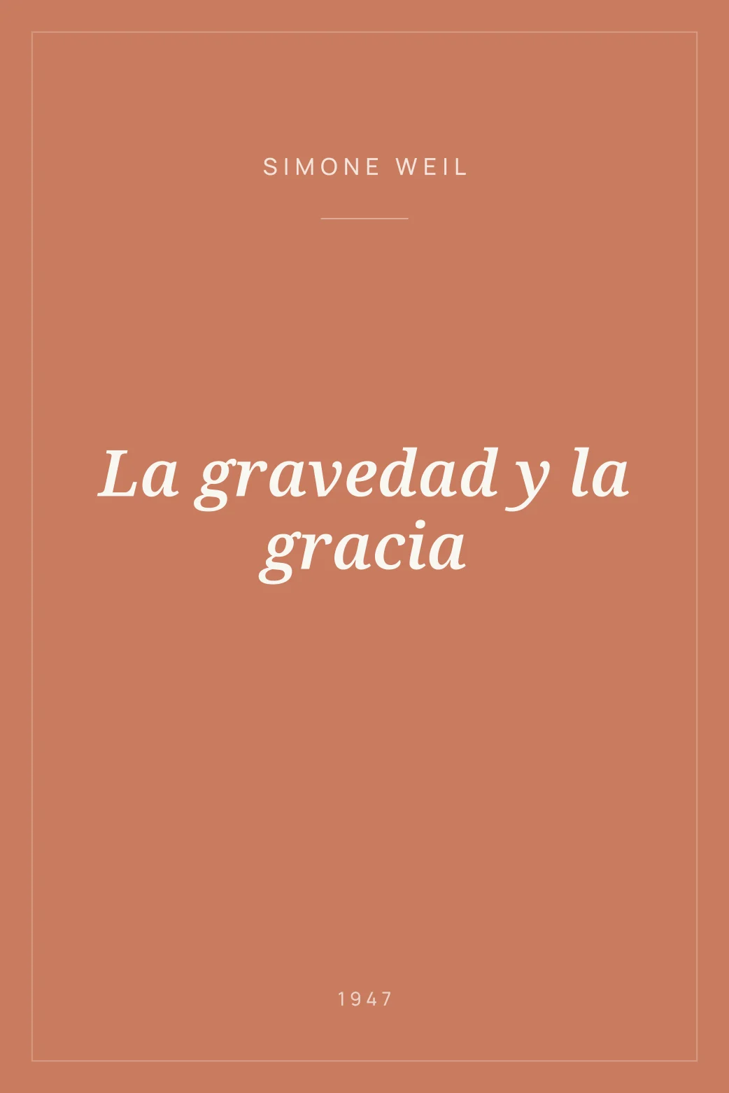 Portada de La gravedad y la gracia