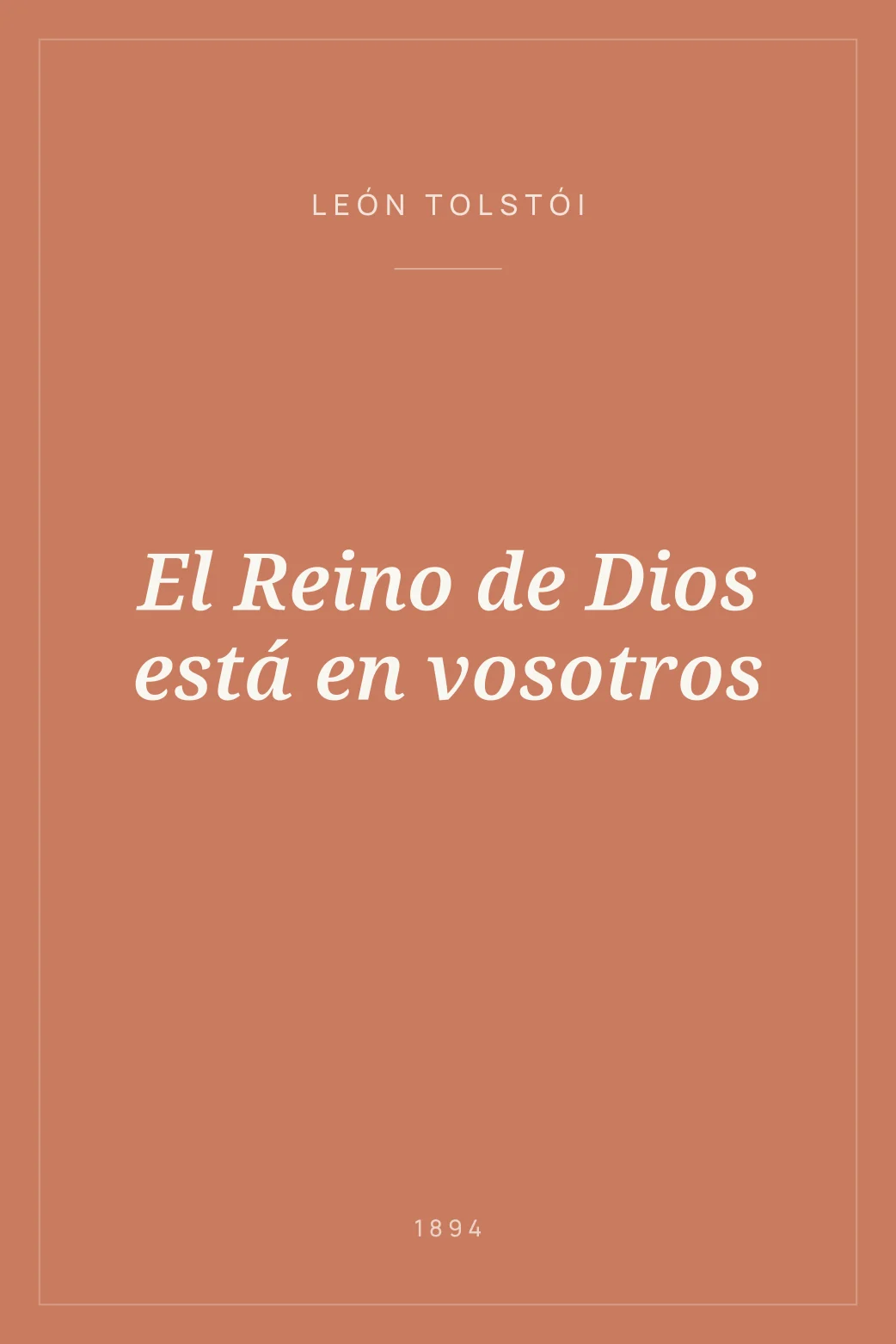 Portada de El Reino de Dios está en vosotros