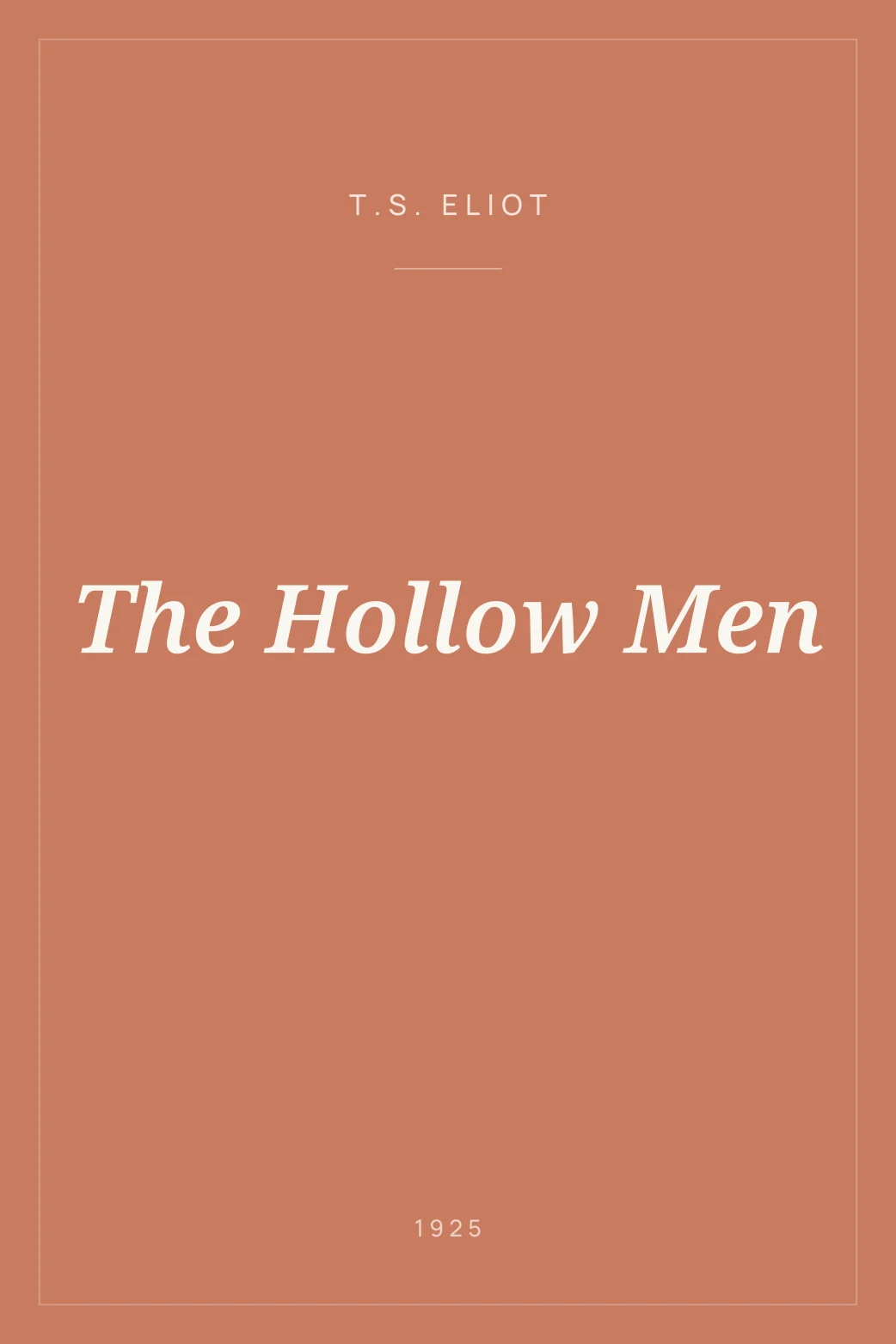 Portada de The Hollow Men