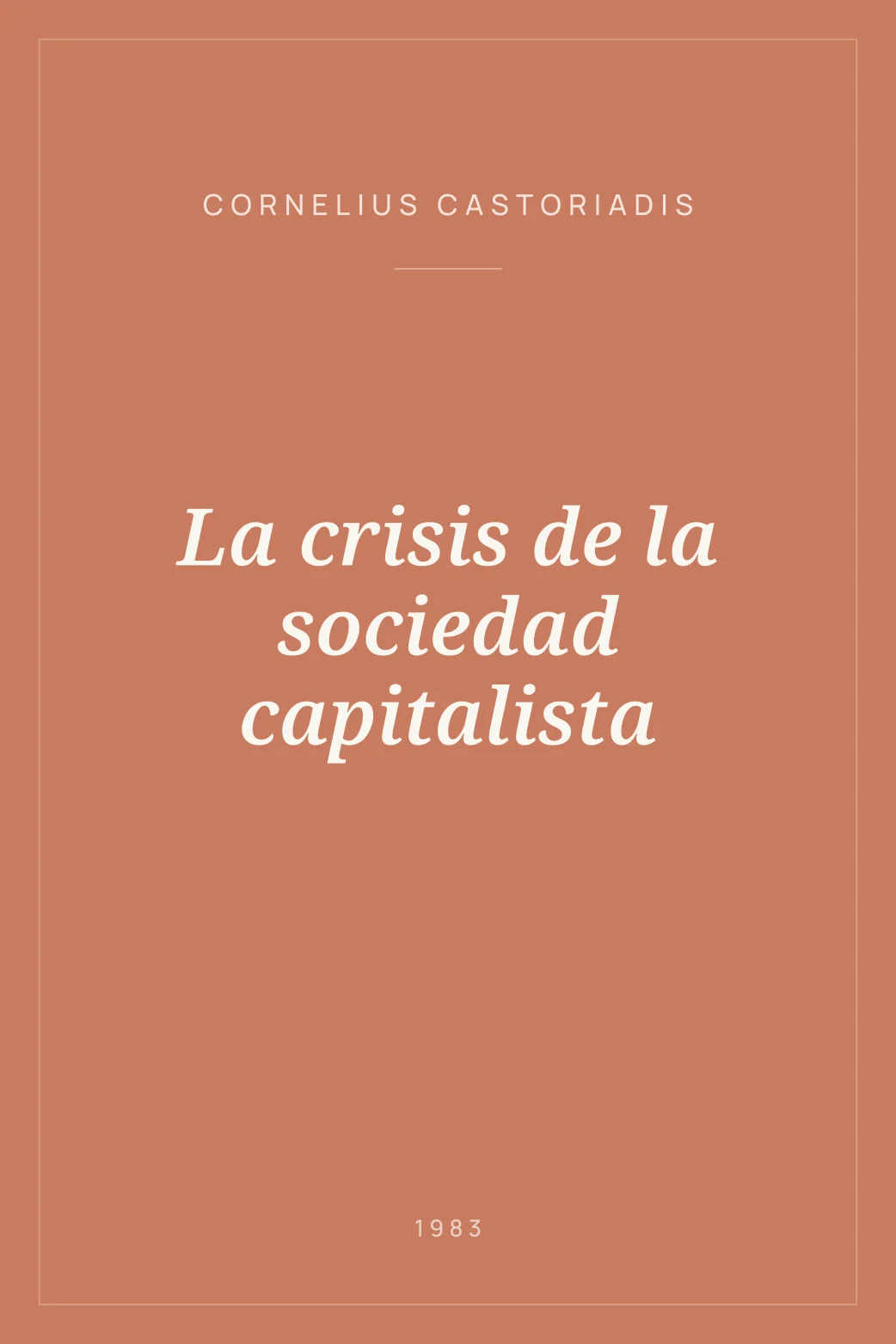 Portada de La crisis de la sociedad capitalista