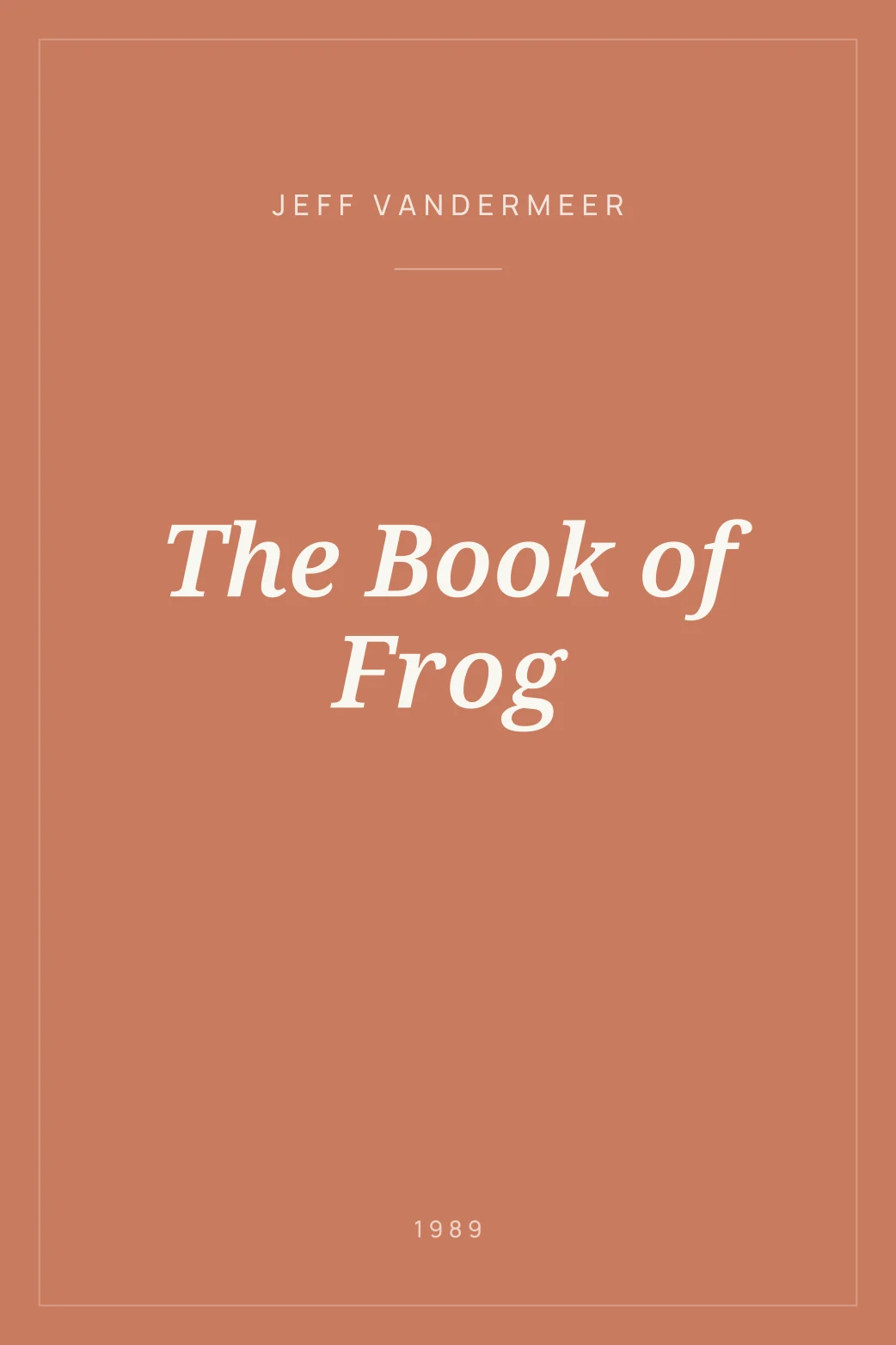 Portada de The Book of Frog
