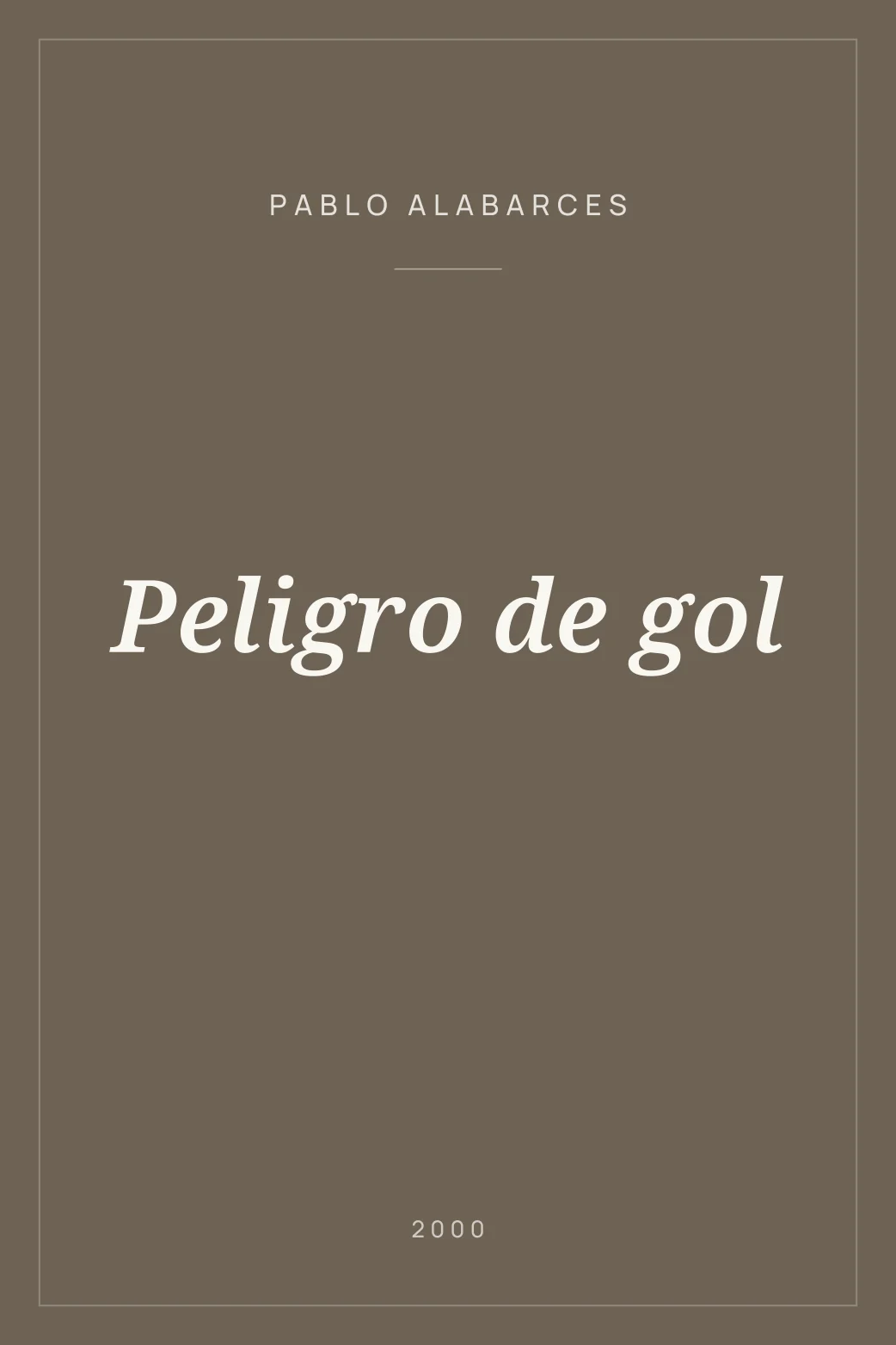 Portada de Peligro de gol