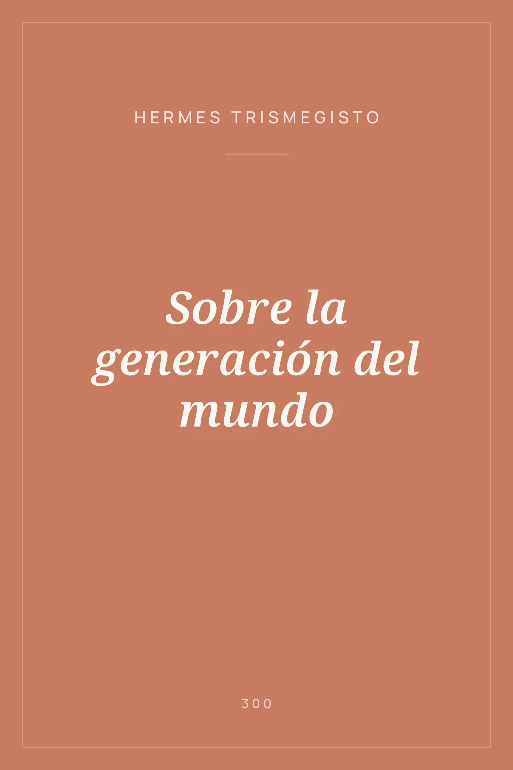 Portada de Sobre la generación del mundo