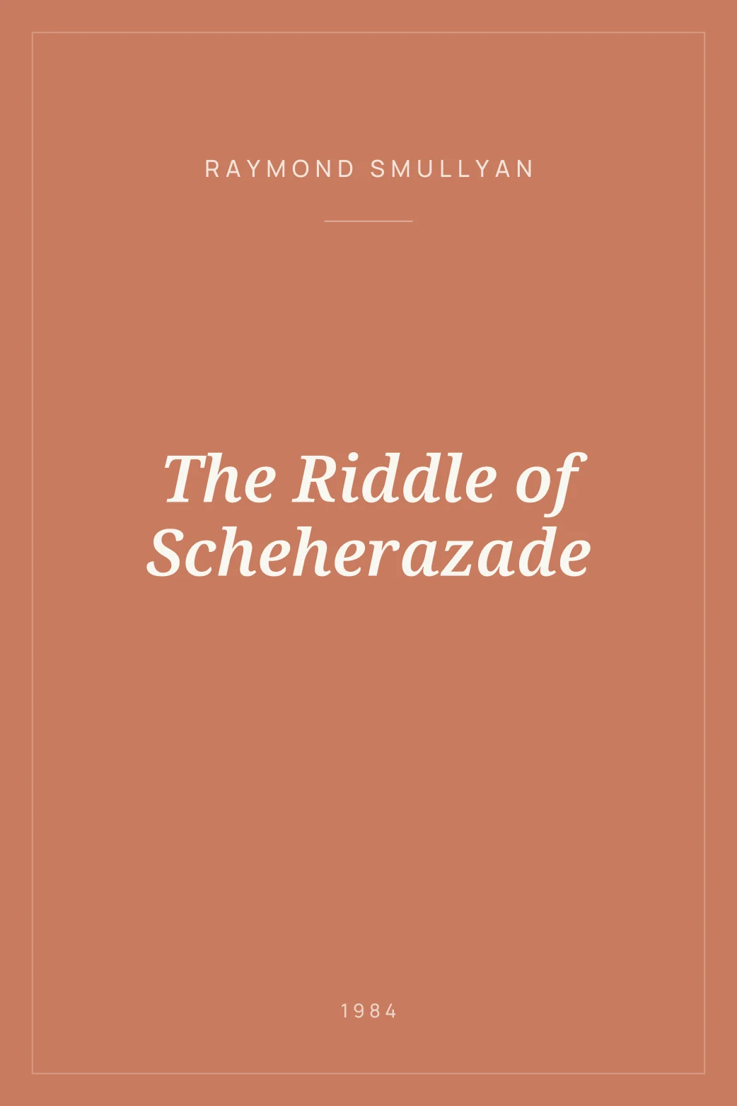 Portada de The Riddle of Scheherazade