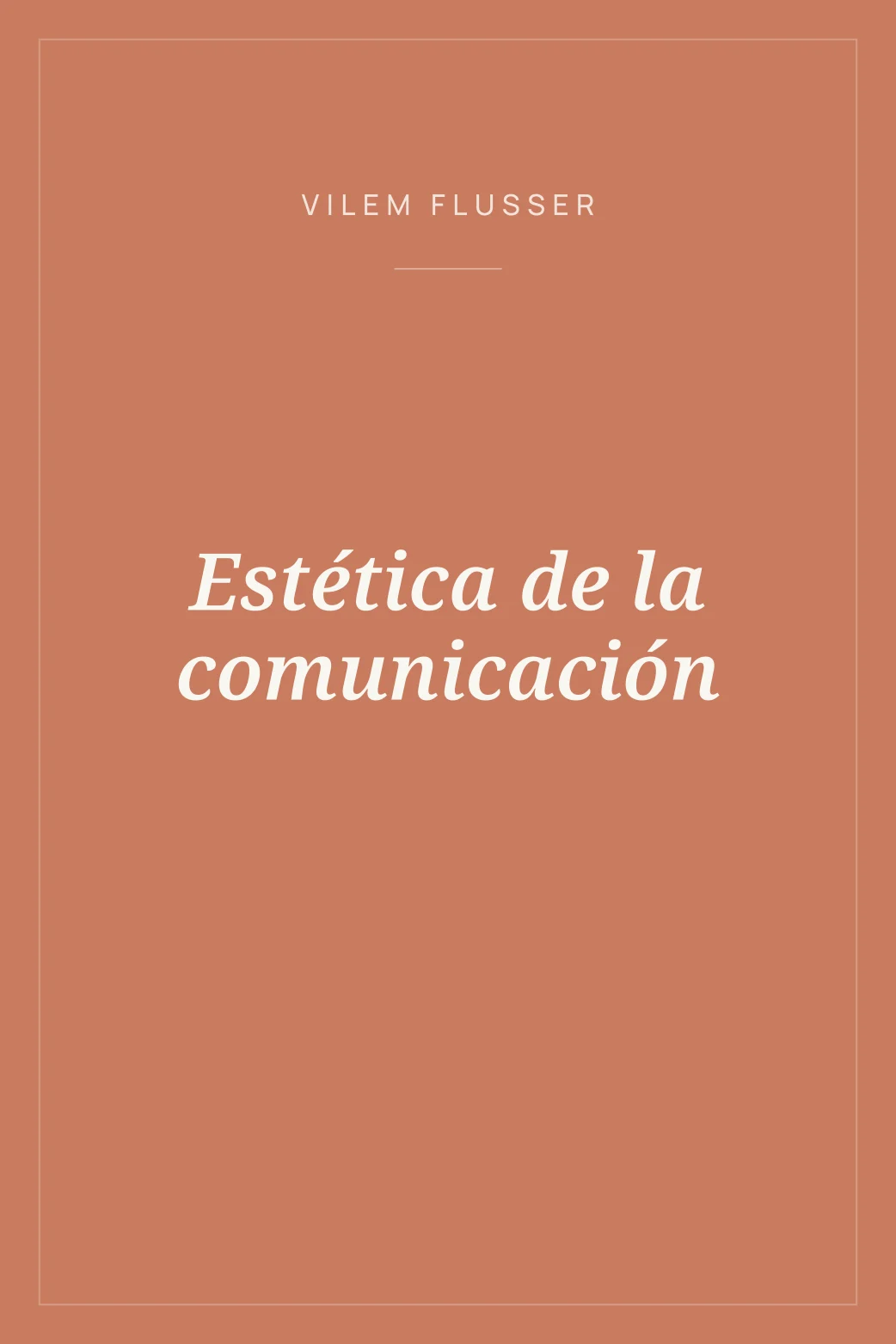 Portada de Estética de la comunicación