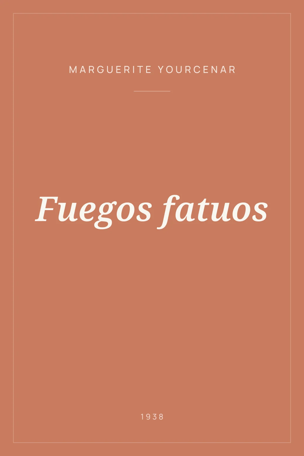 Portada de Fuegos fatuos