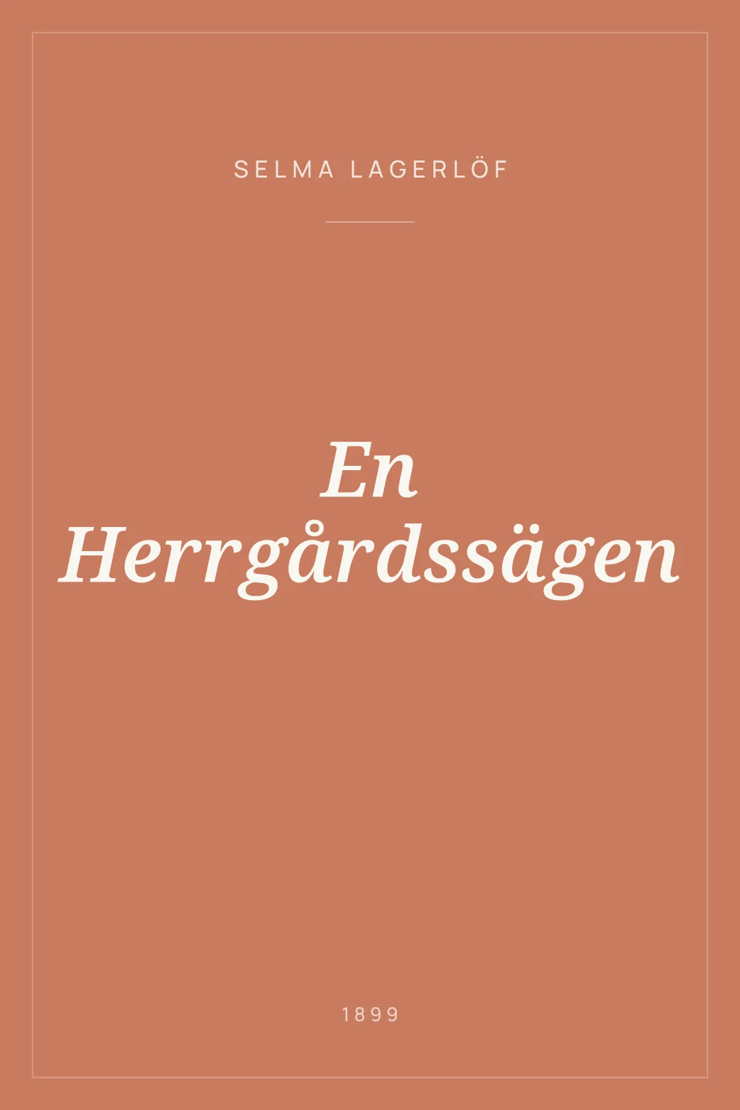 Portada de En Herrgårdssägen