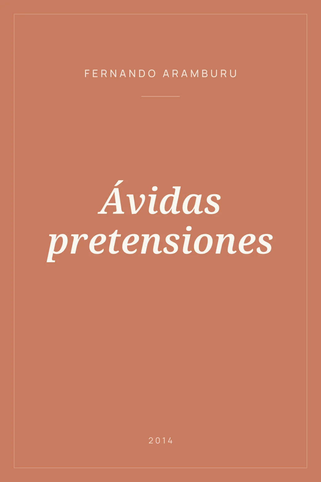 Portada de Ávidas pretensiones