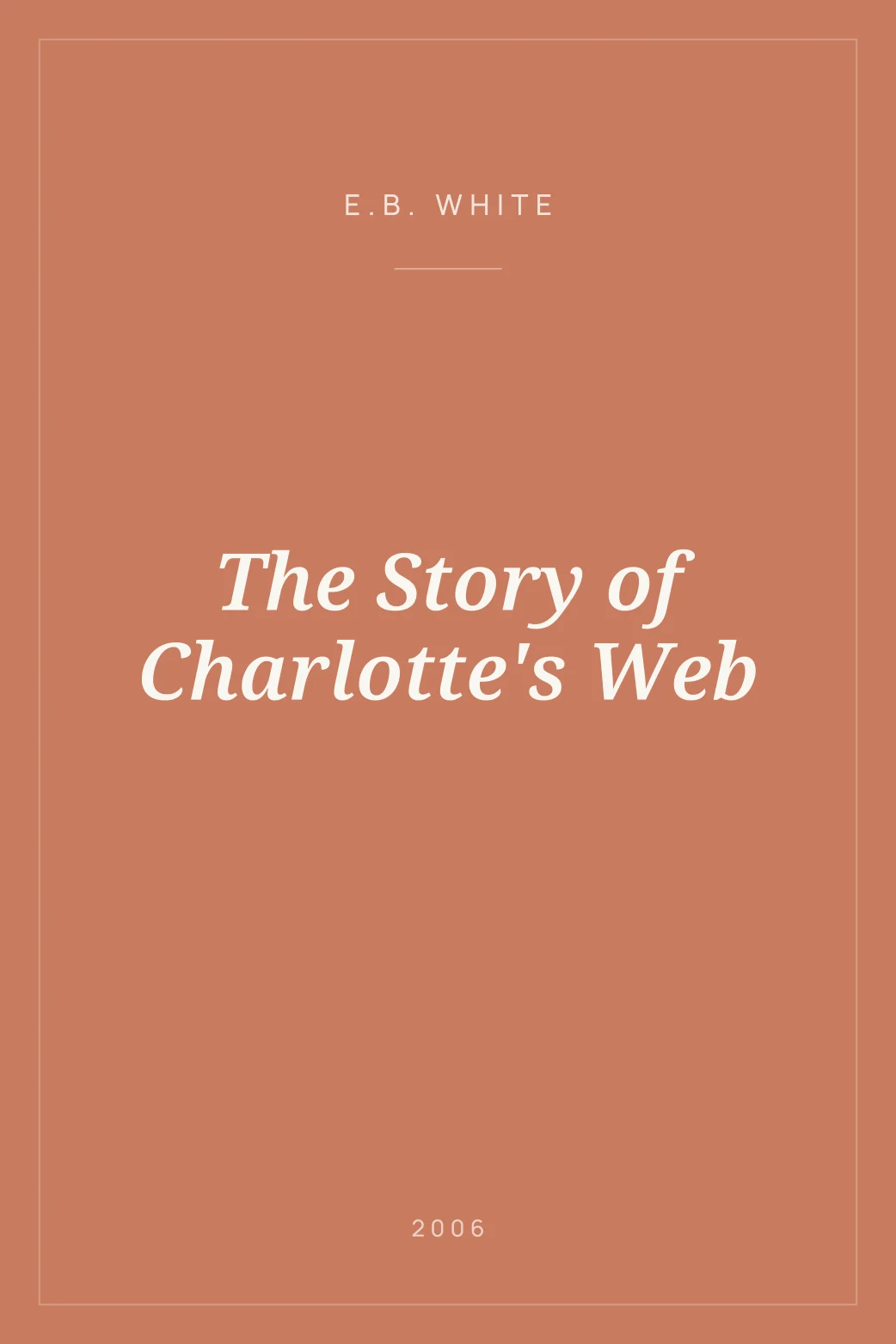 Portada de The Story of Charlotte's Web
