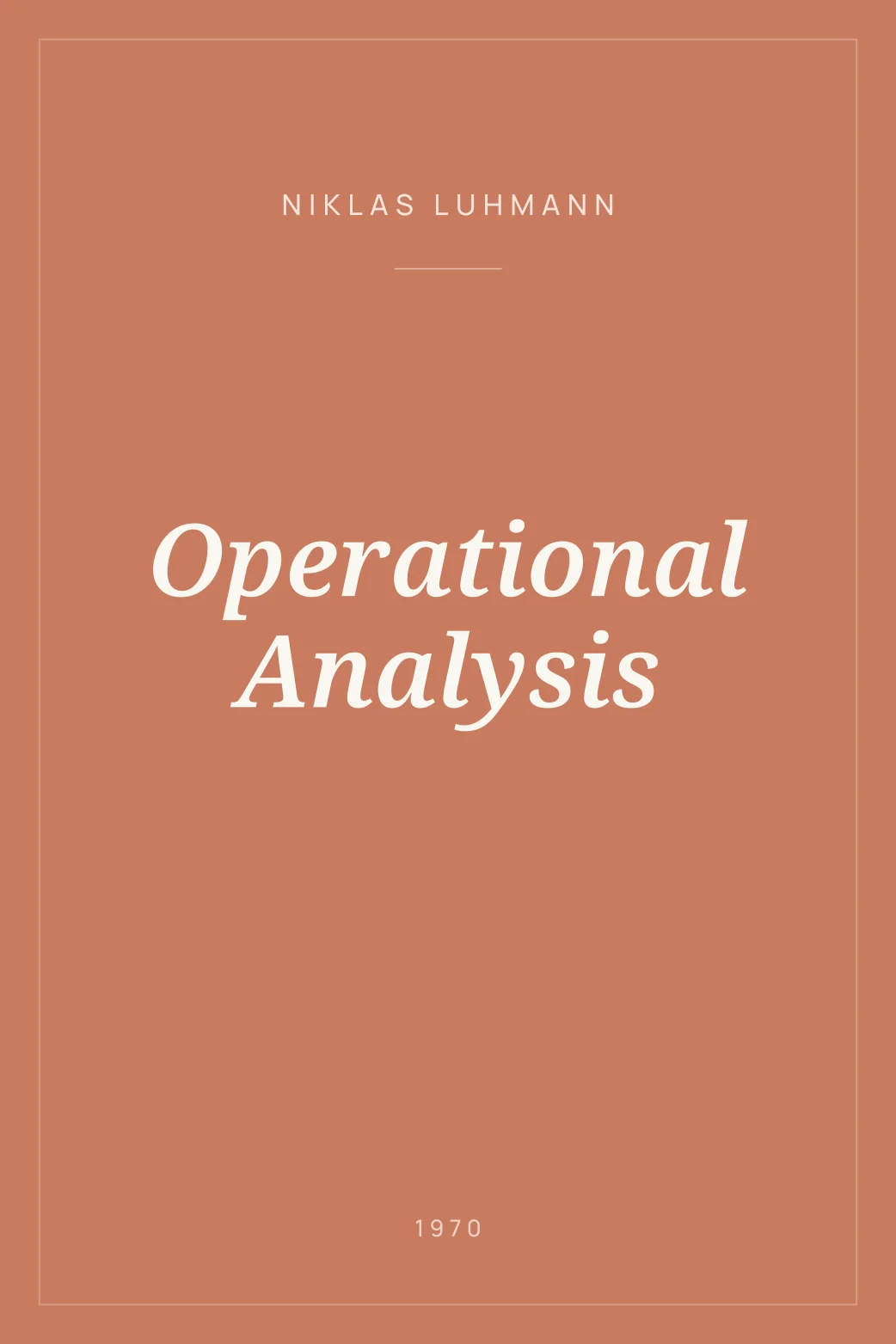 Portada de Operational Analysis