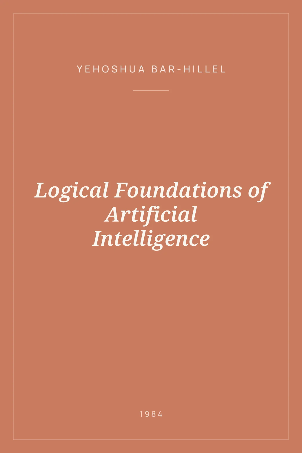 Portada de Logical Foundations of Artificial Intelligence