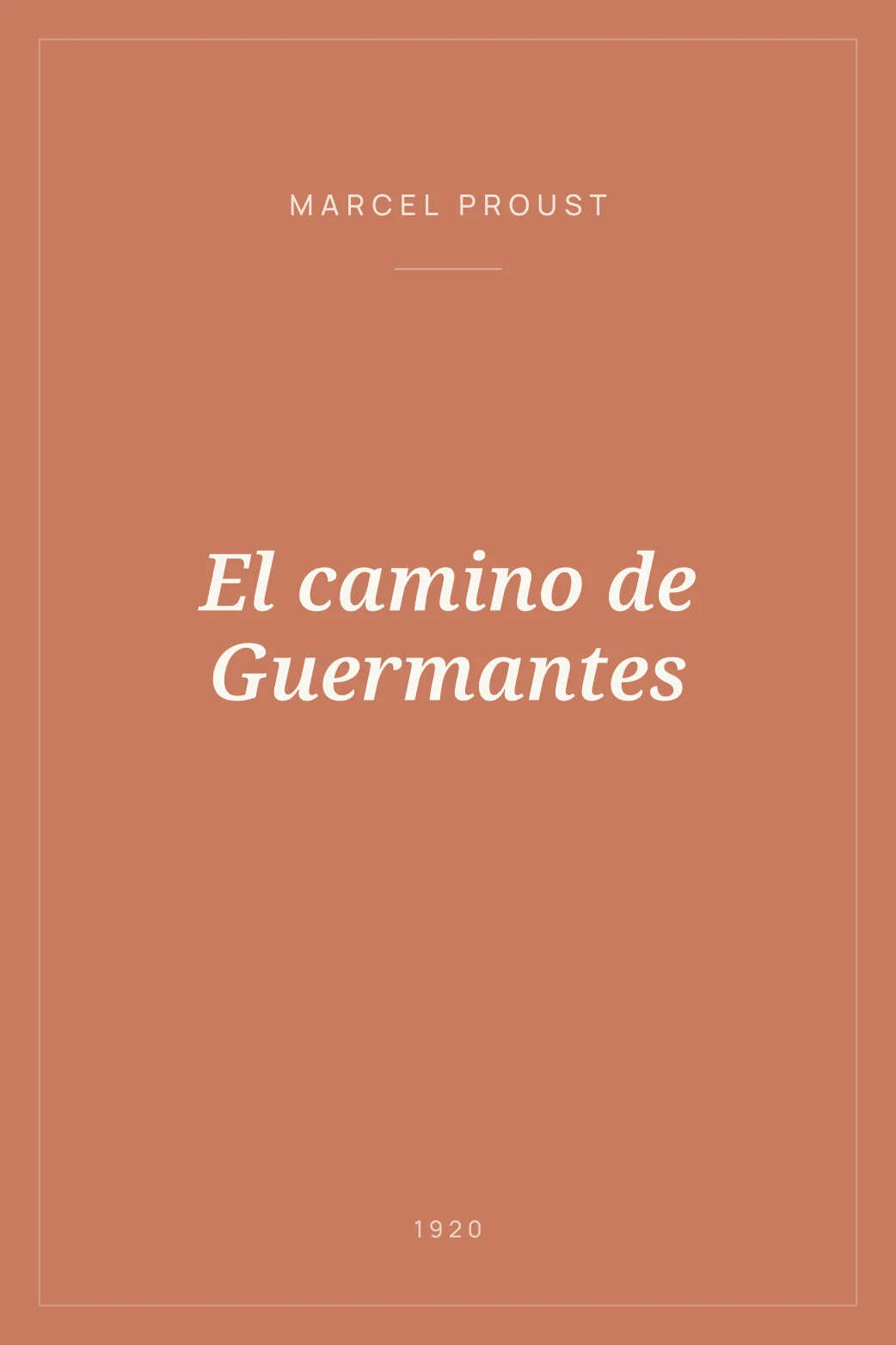 Portada de El camino de Guermantes