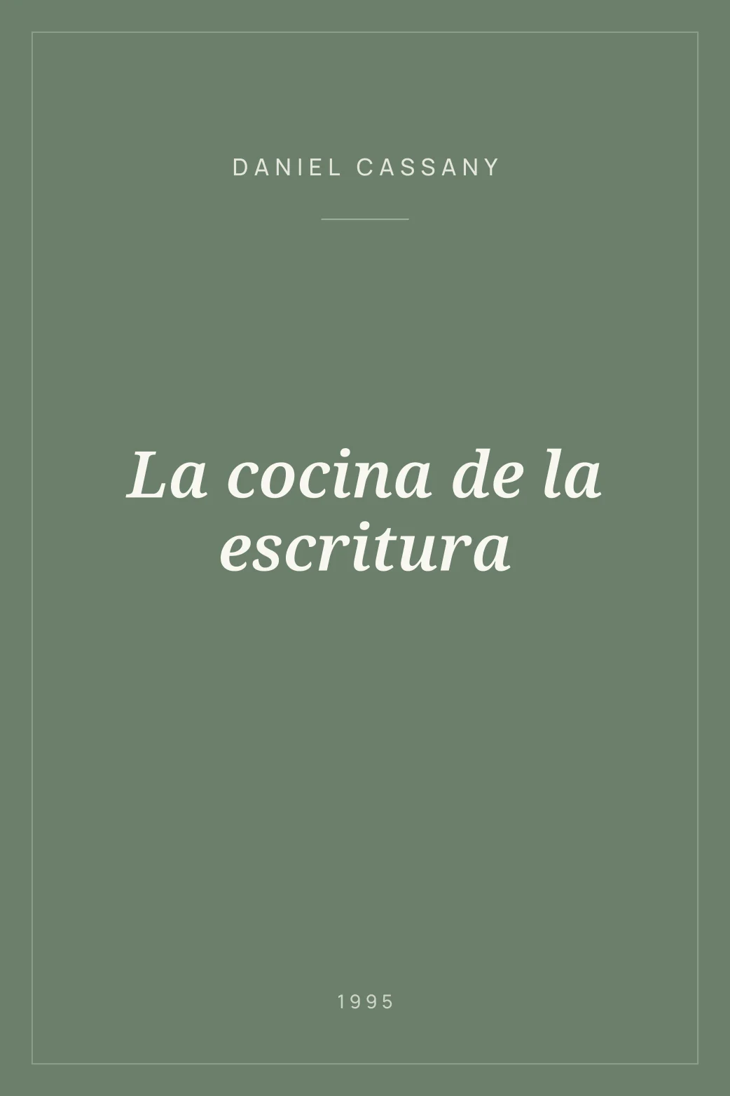 Portada de La cocina de la escritura