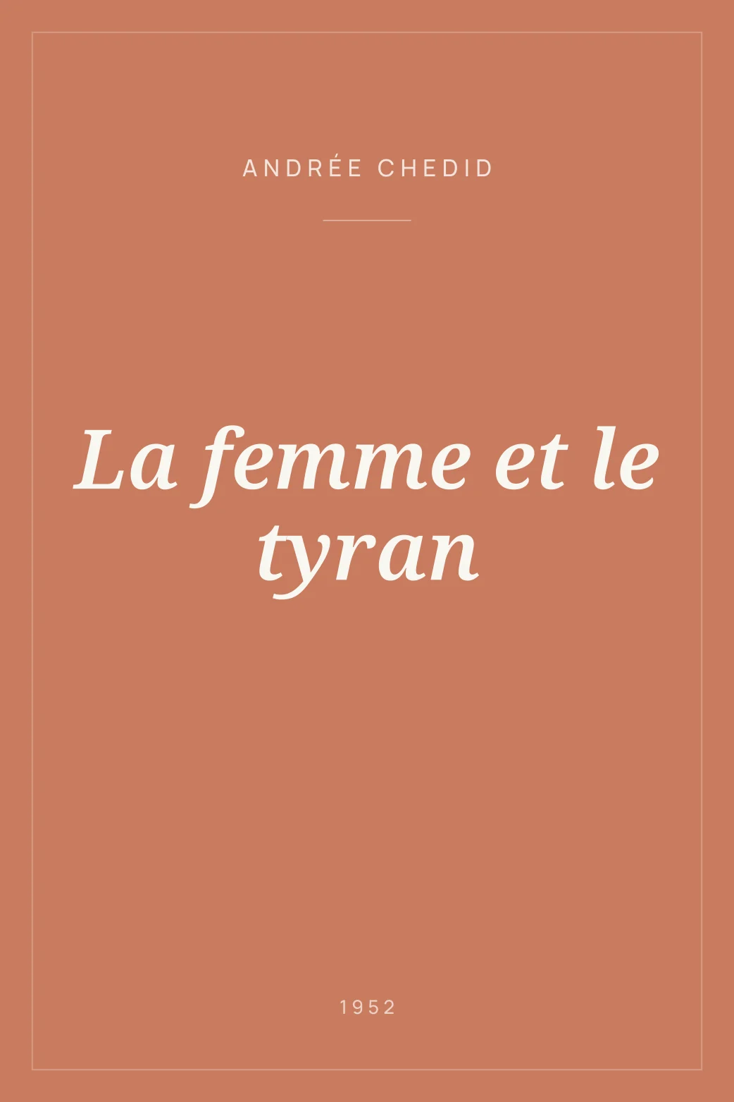 Portada de La femme et le tyran