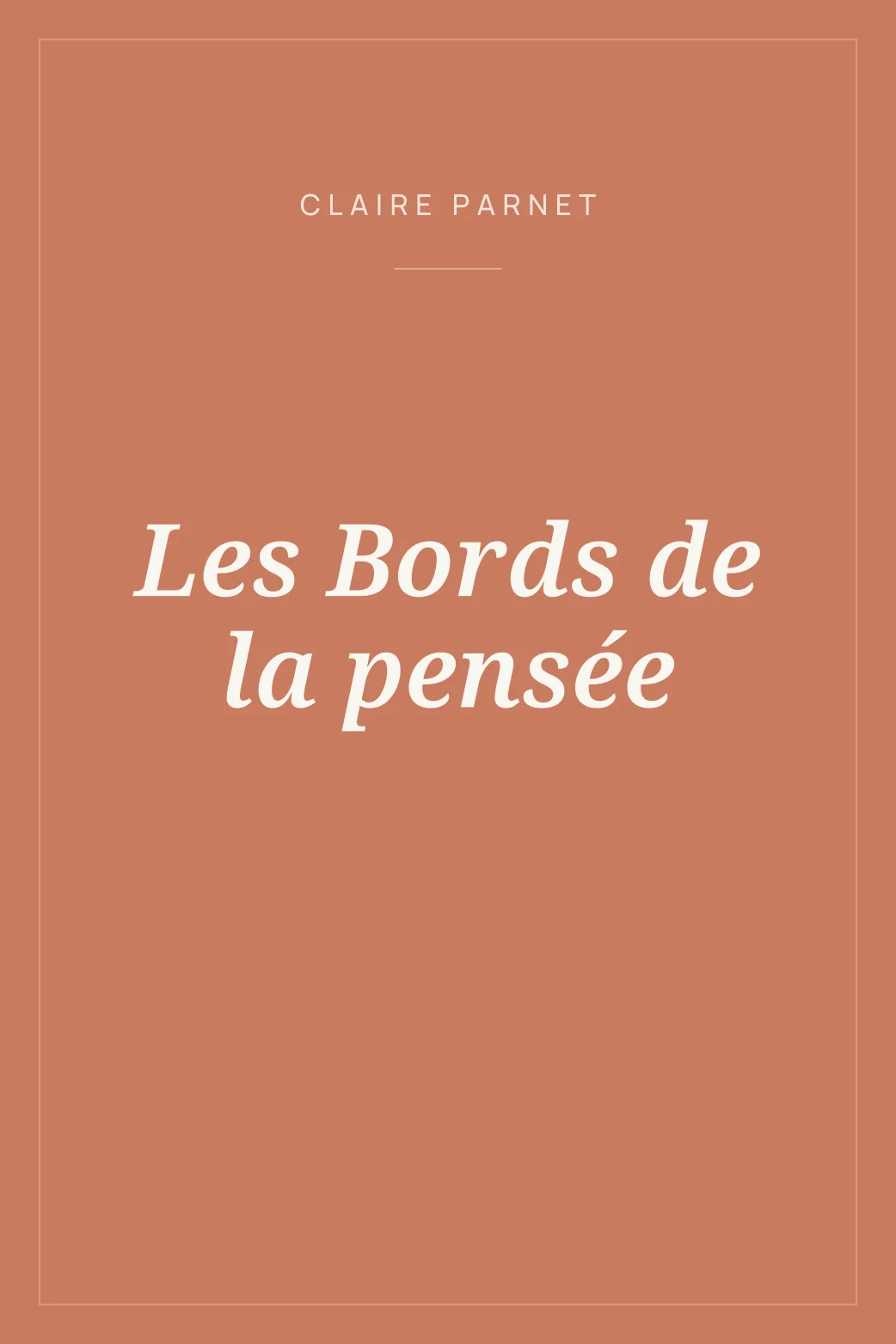 Portada de Les Bords de la pensée