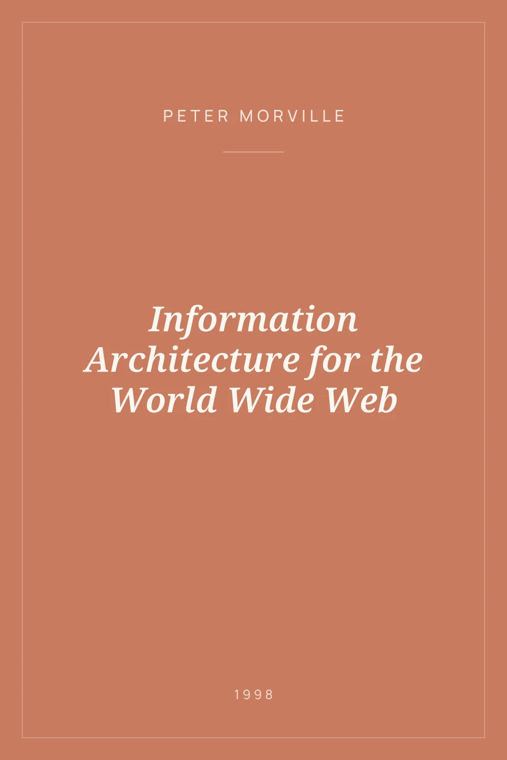 Portada de Information Architecture for the World Wide Web