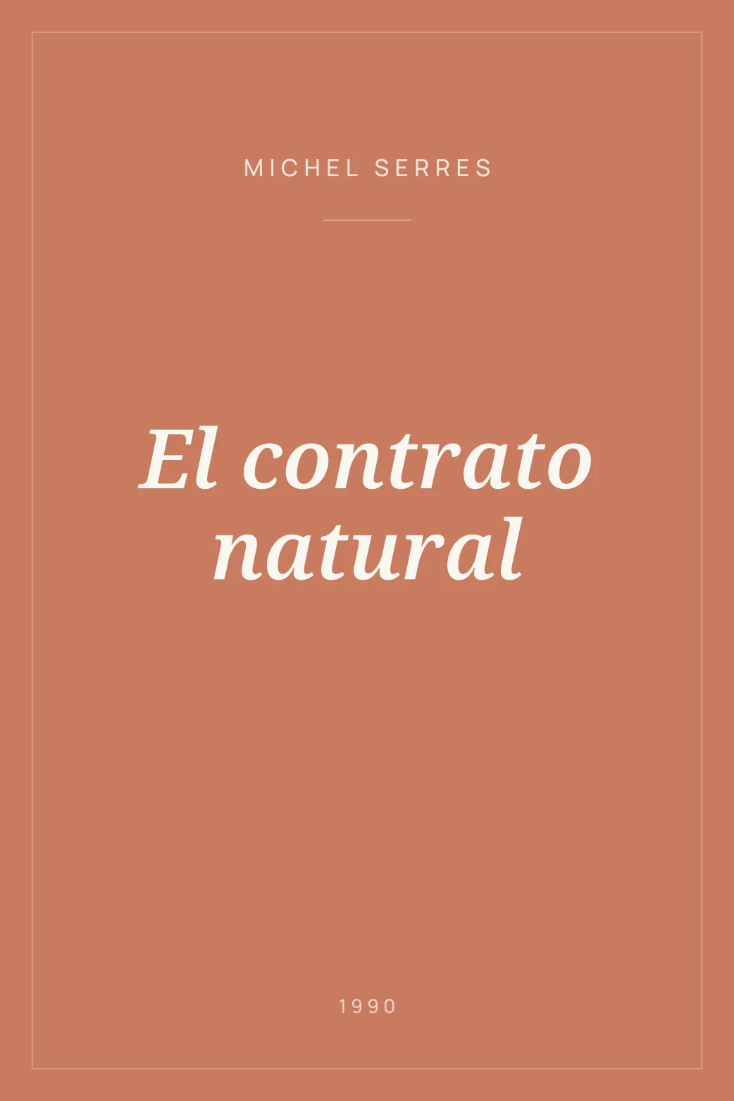 Portada de El contrato natural