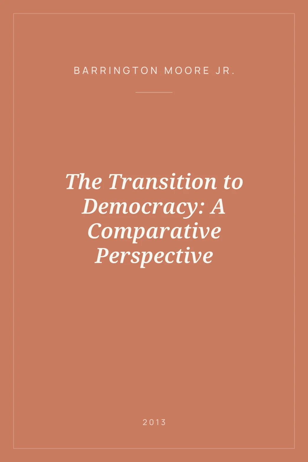 Portada de The Transition to Democracy: A Comparative Perspective