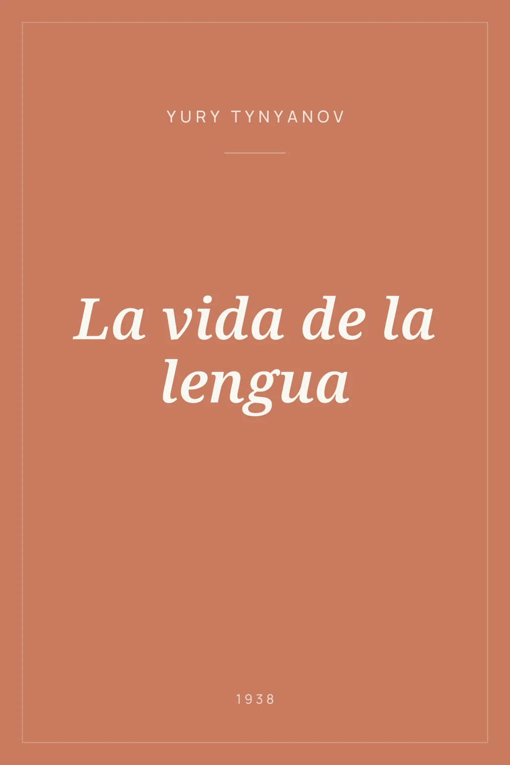 Portada de La vida de la lengua