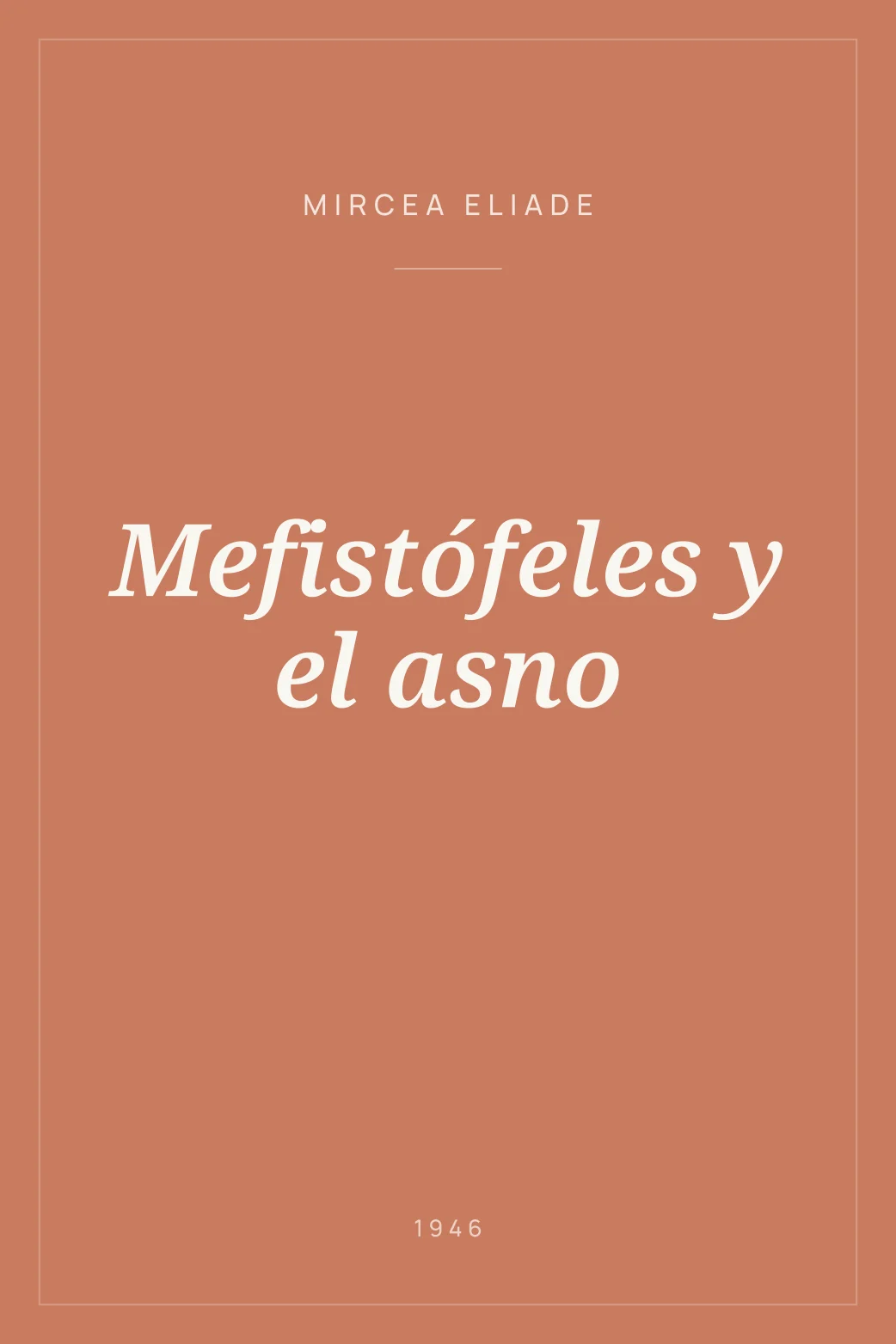 Portada de Mefistófeles y el asno
