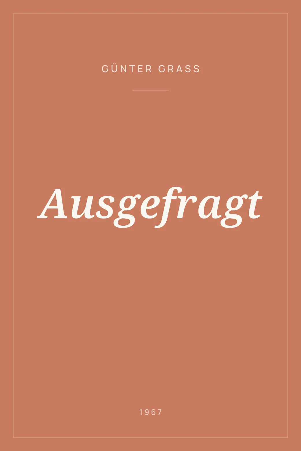 Portada de Ausgefragt