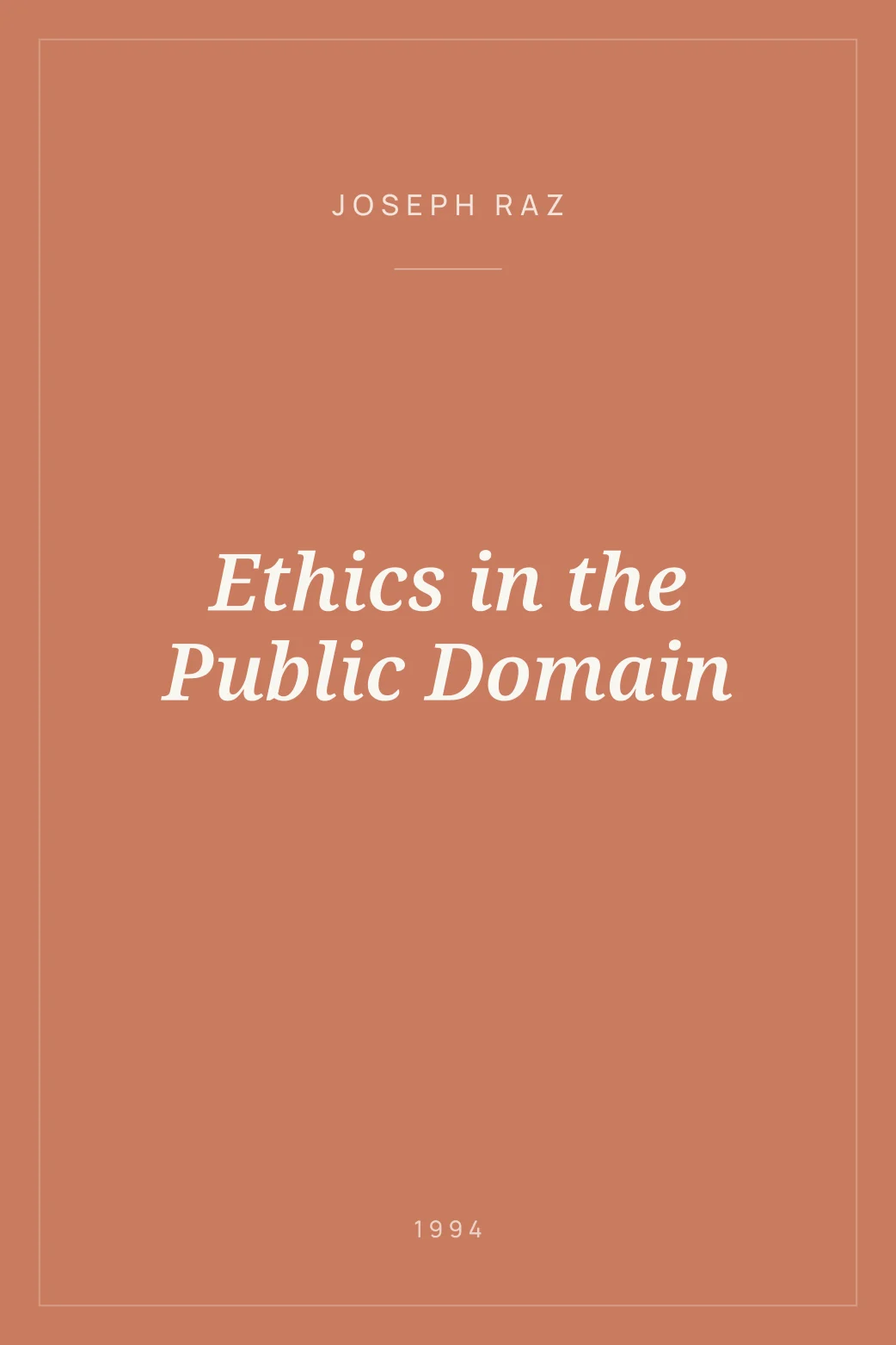 Portada de Ethics in the Public Domain