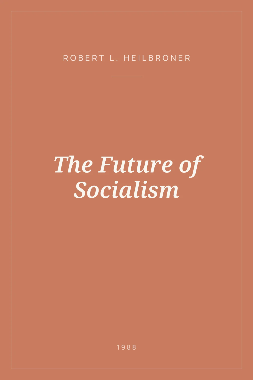 Portada de The Future of Socialism
