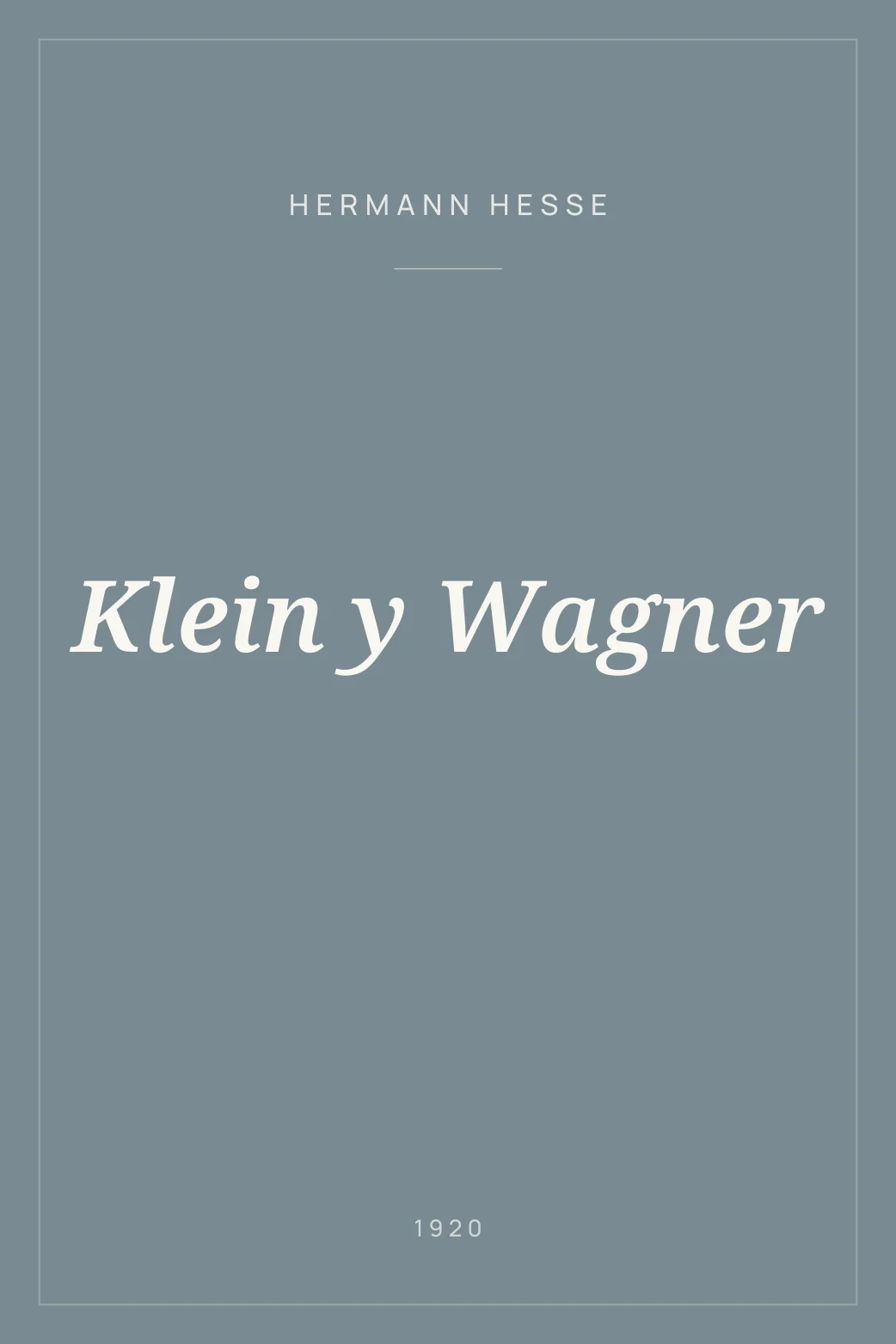 Portada de Klein y Wagner