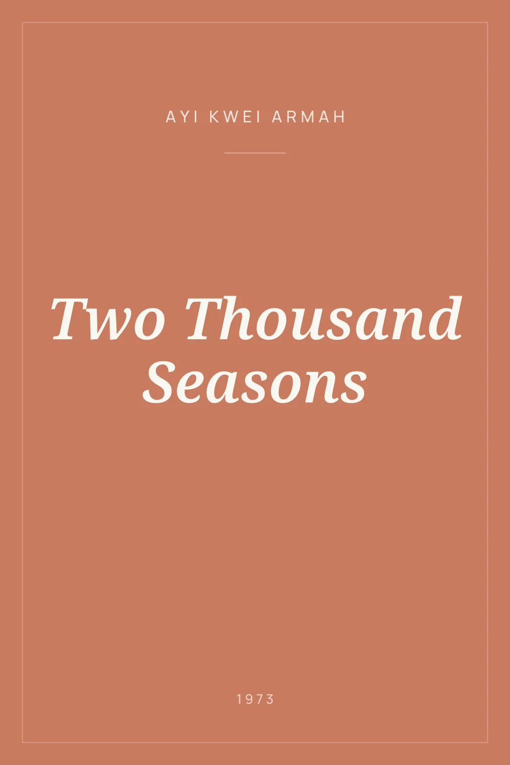 Portada de Two Thousand Seasons