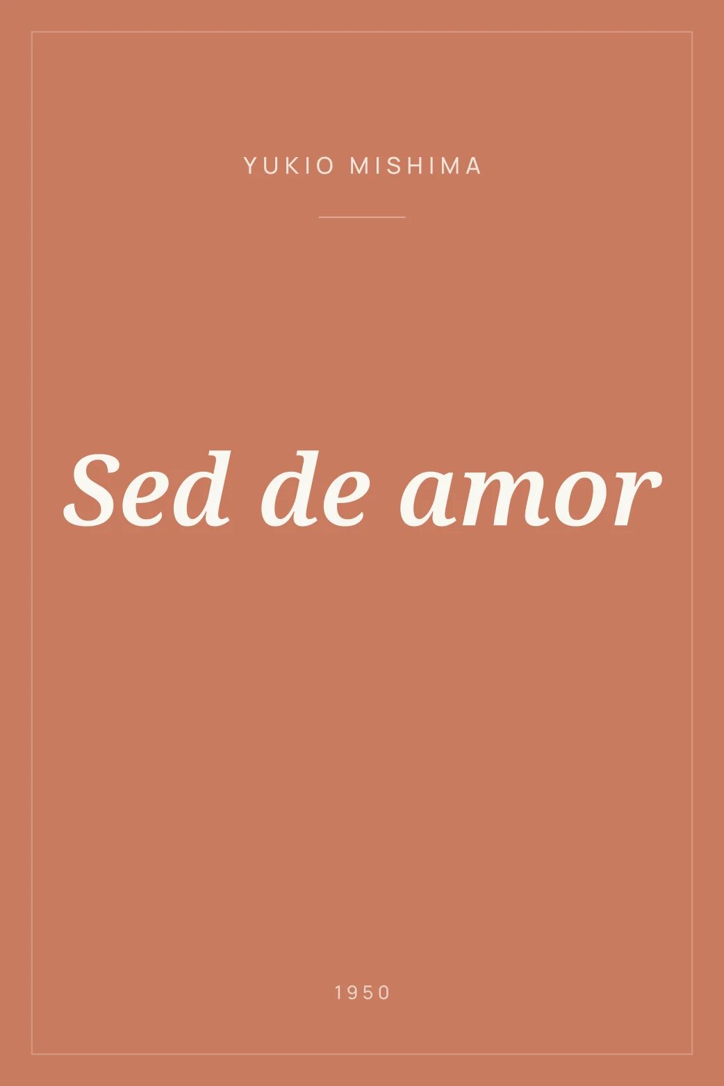 Portada de Sed de amor