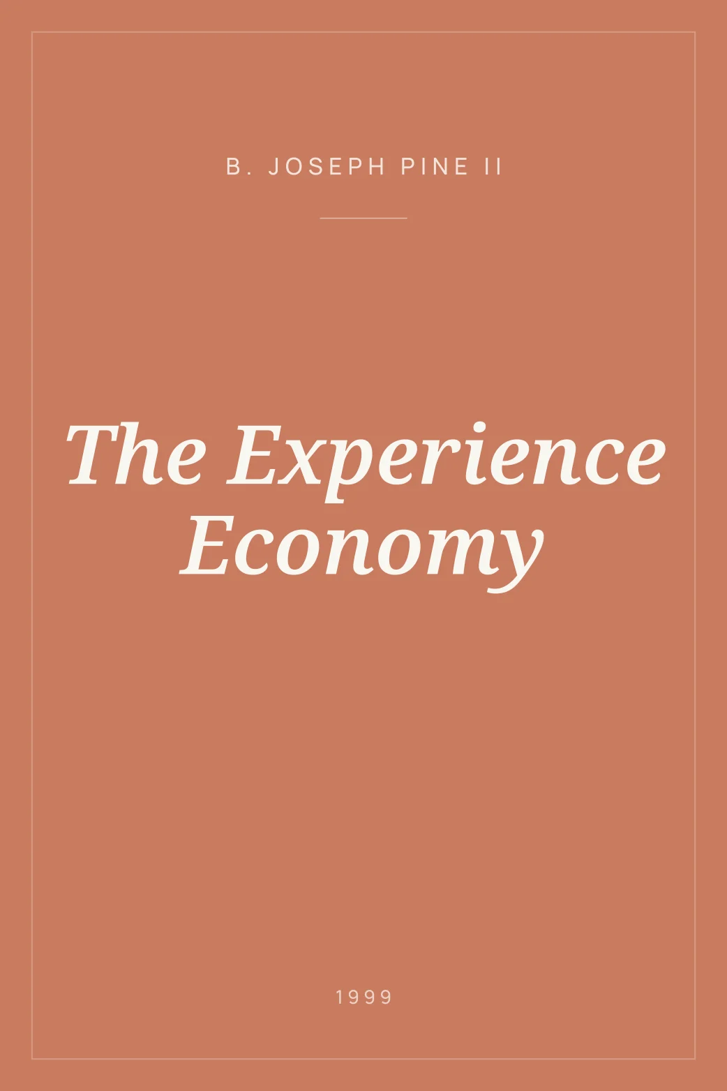 Portada de The Experience Economy