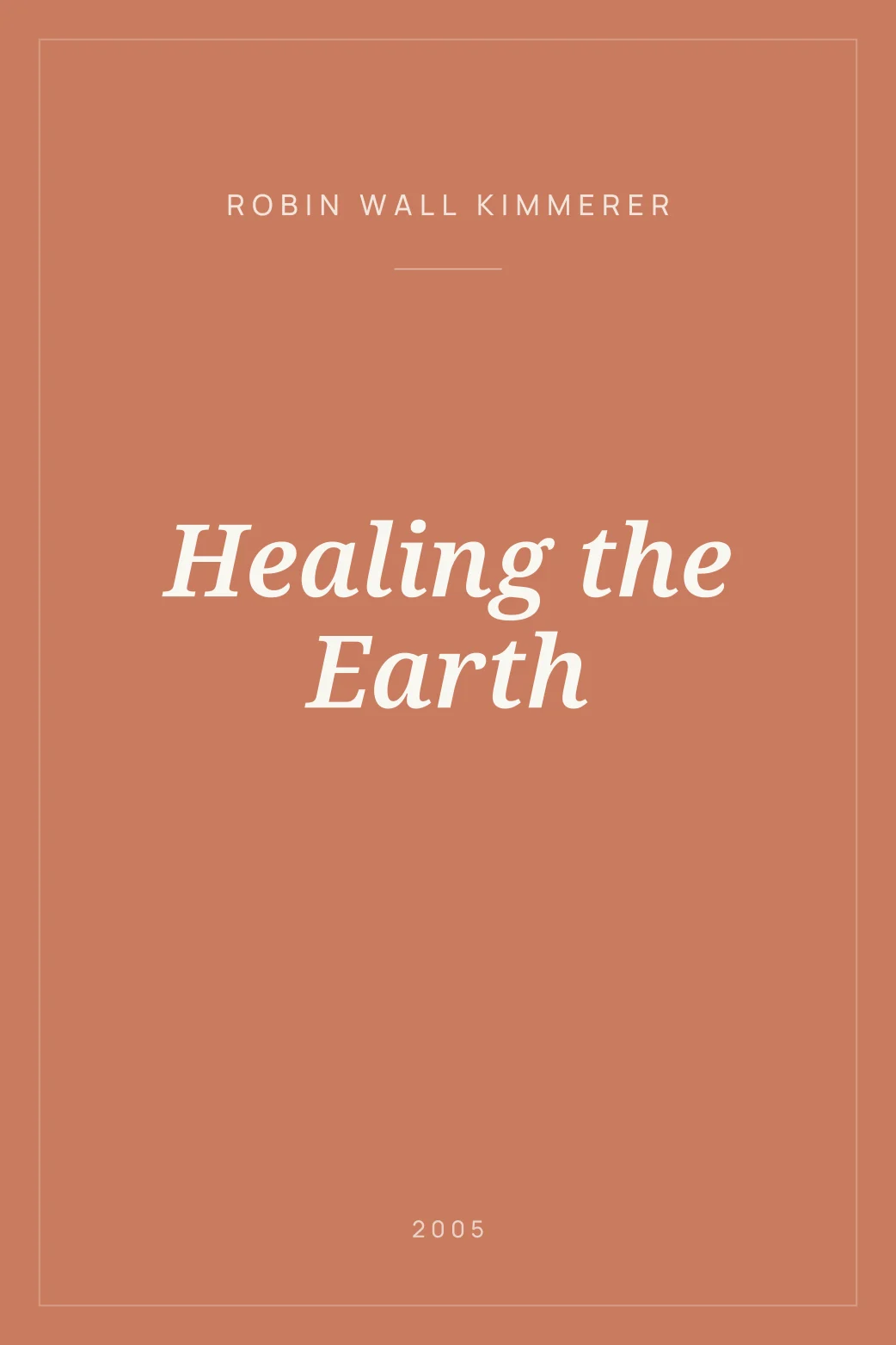Portada de Healing the Earth