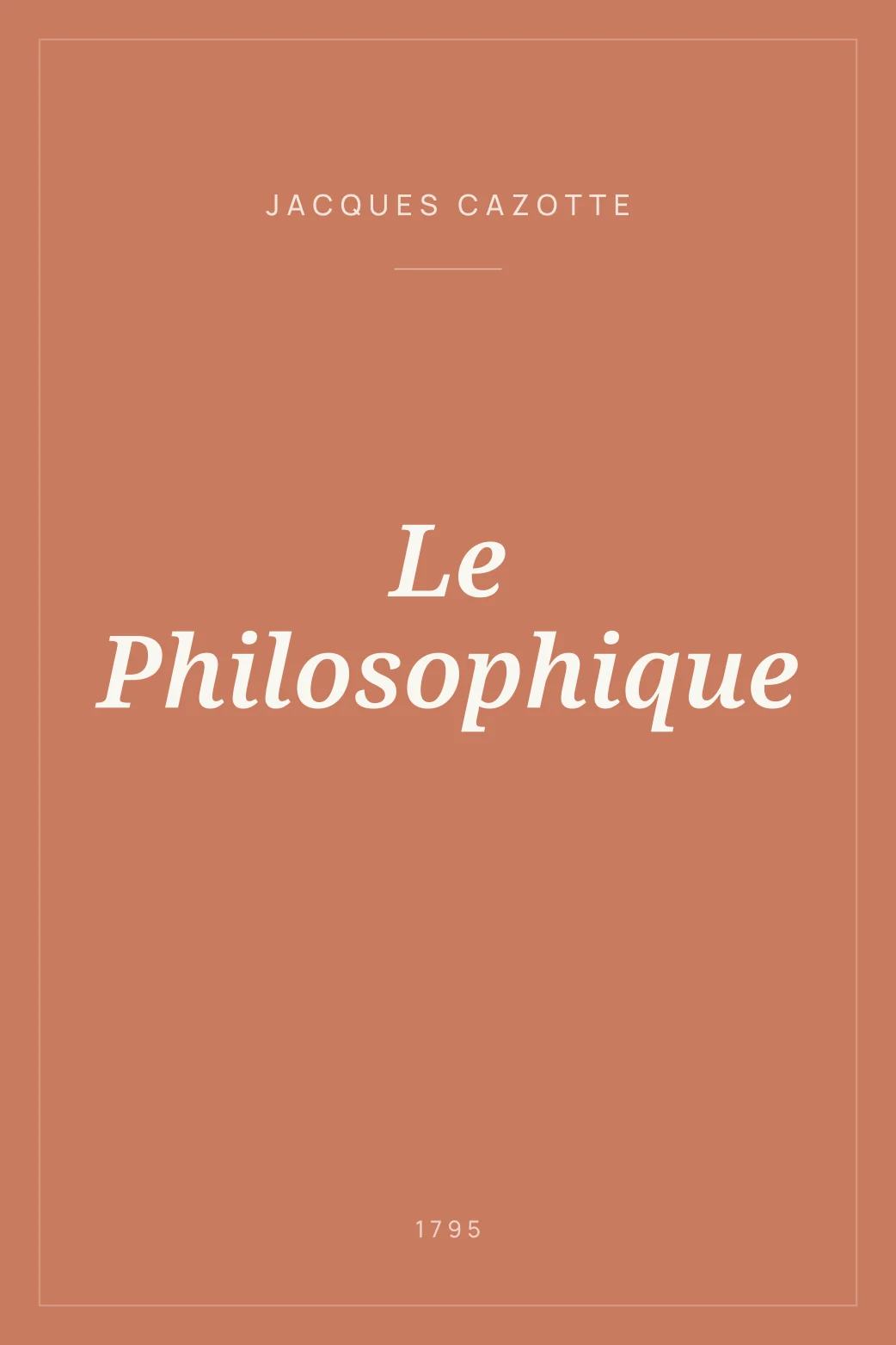 Portada de Le Philosophique
