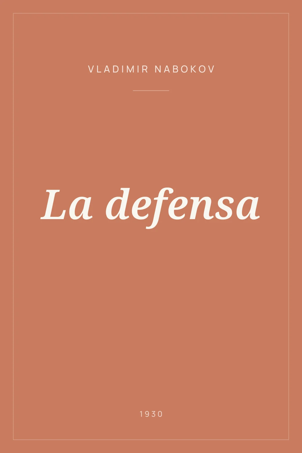 Portada de La defensa