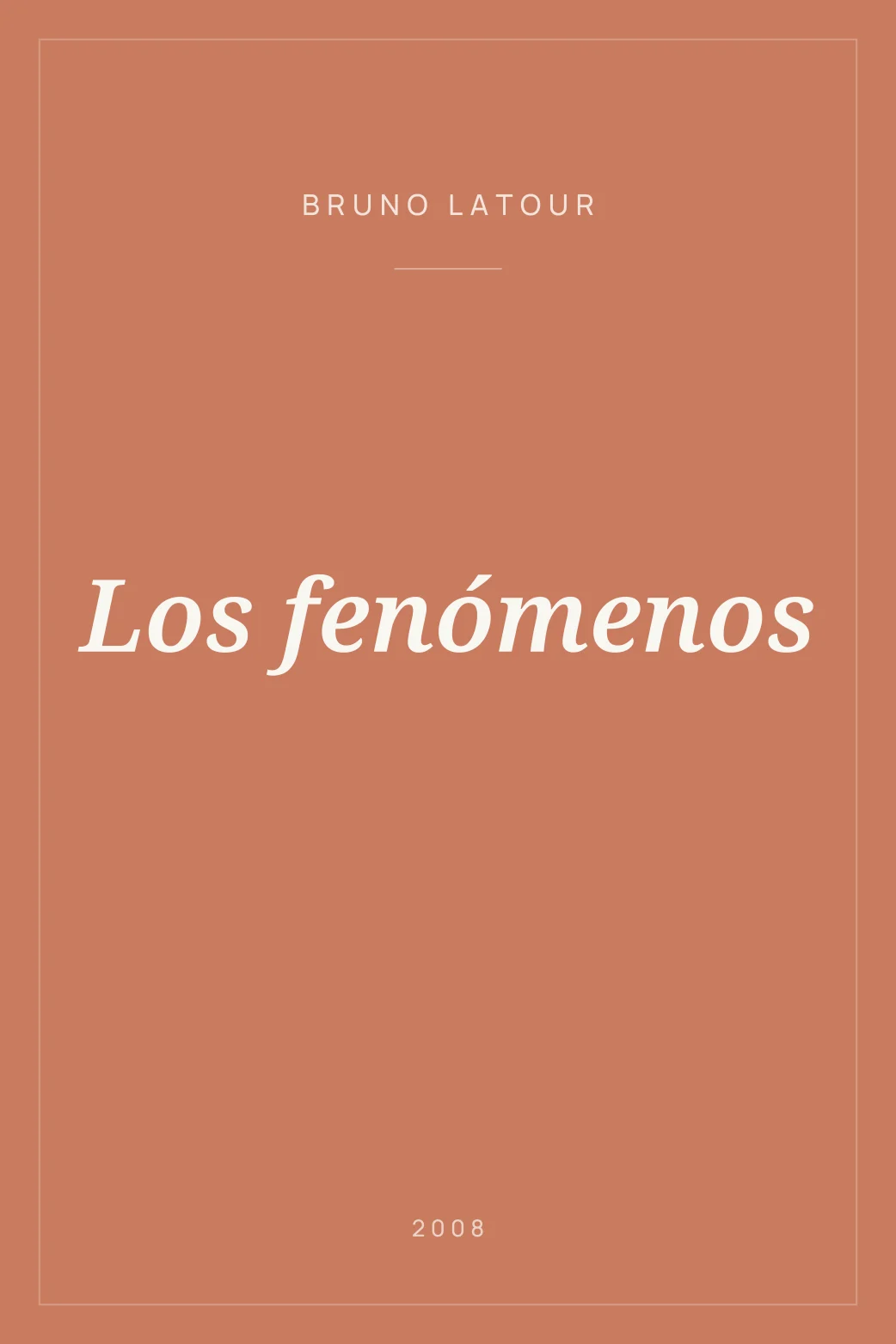 Portada de Los fenómenos