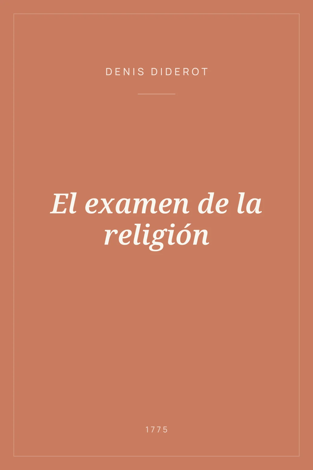 Portada de El examen de la religión