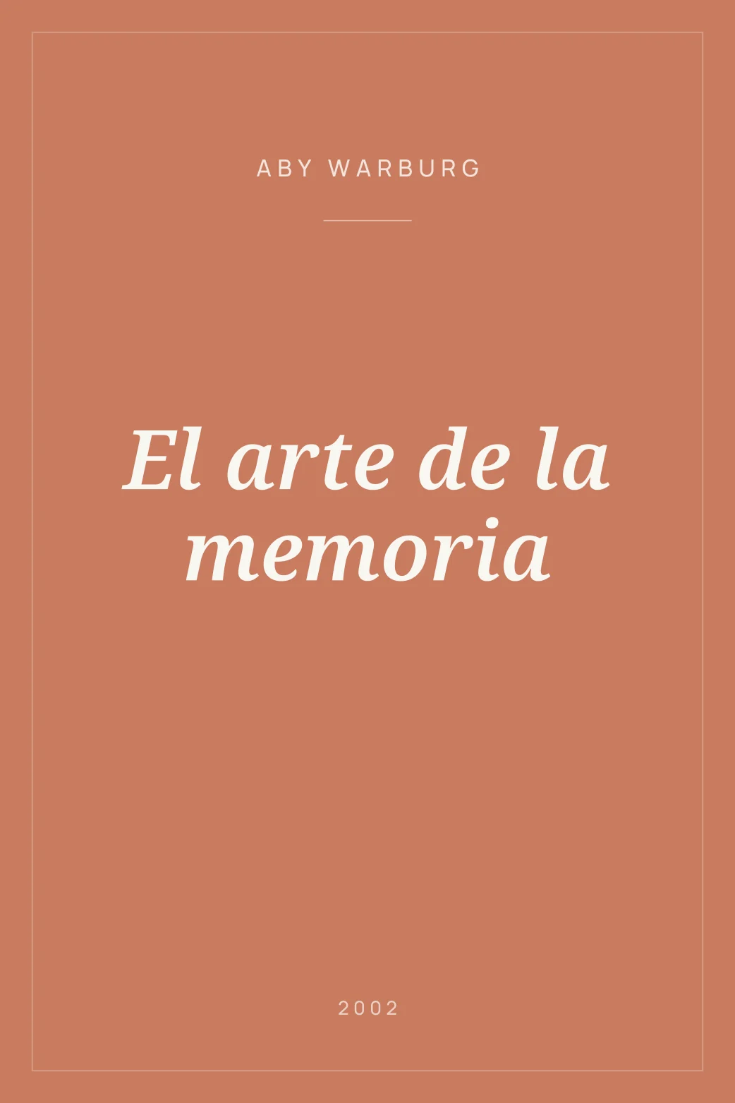 Portada de El arte de la memoria