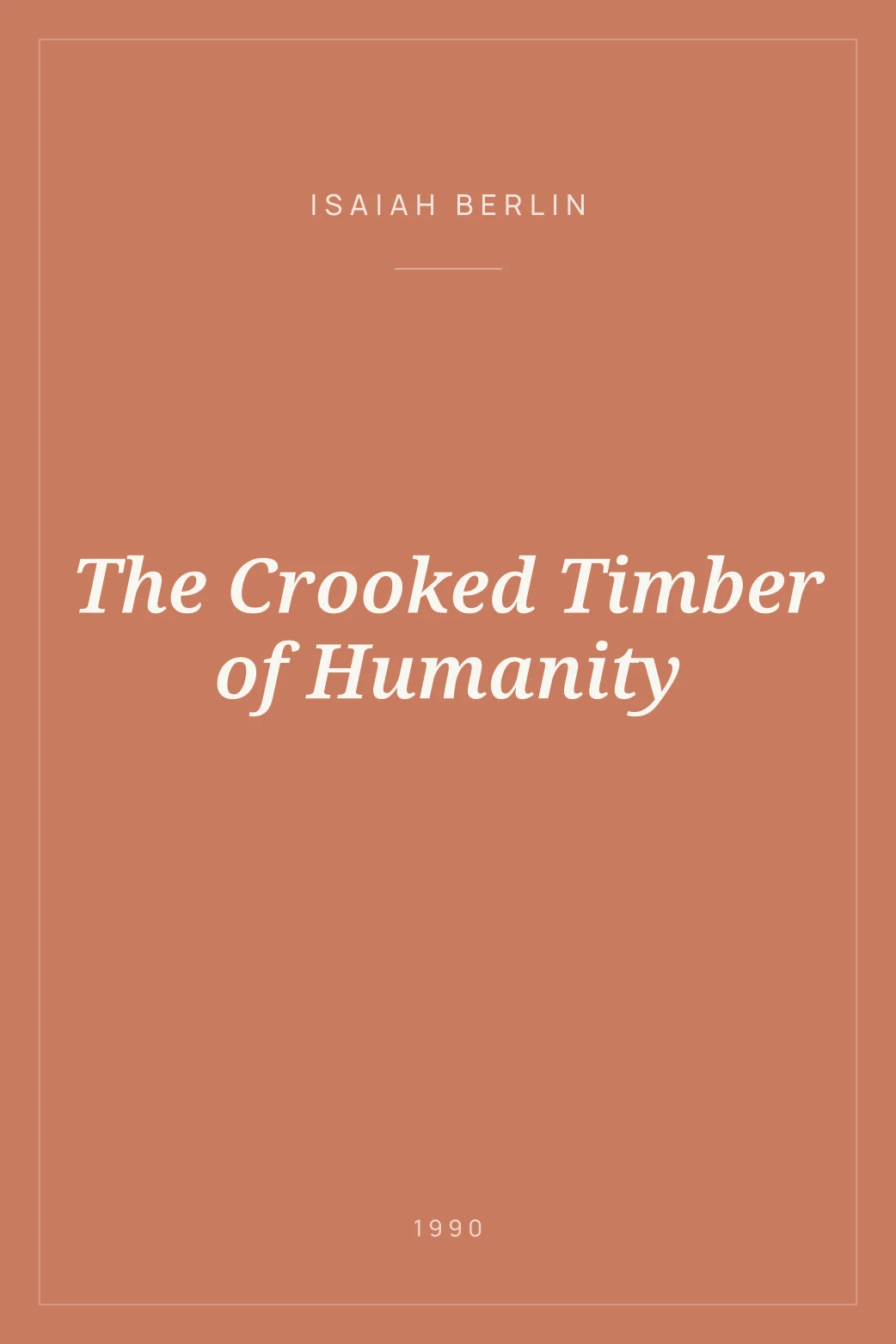 Portada de The Crooked Timber of Humanity