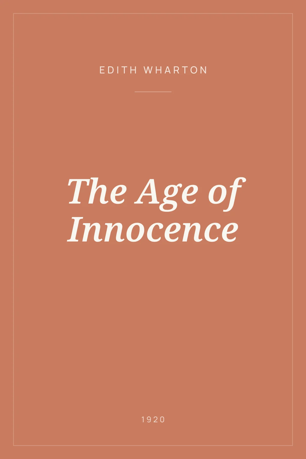 Portada de The Age of Innocence