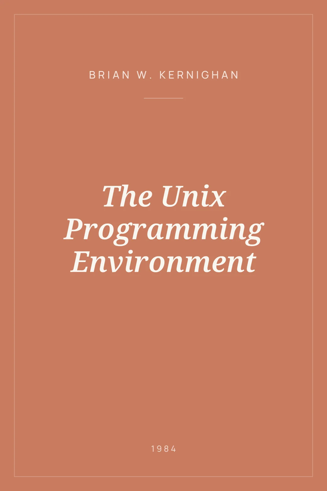 Portada de The Unix Programming Environment