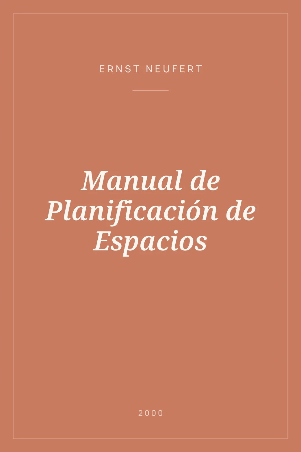 Portada de Manual de Planificación de Espacios