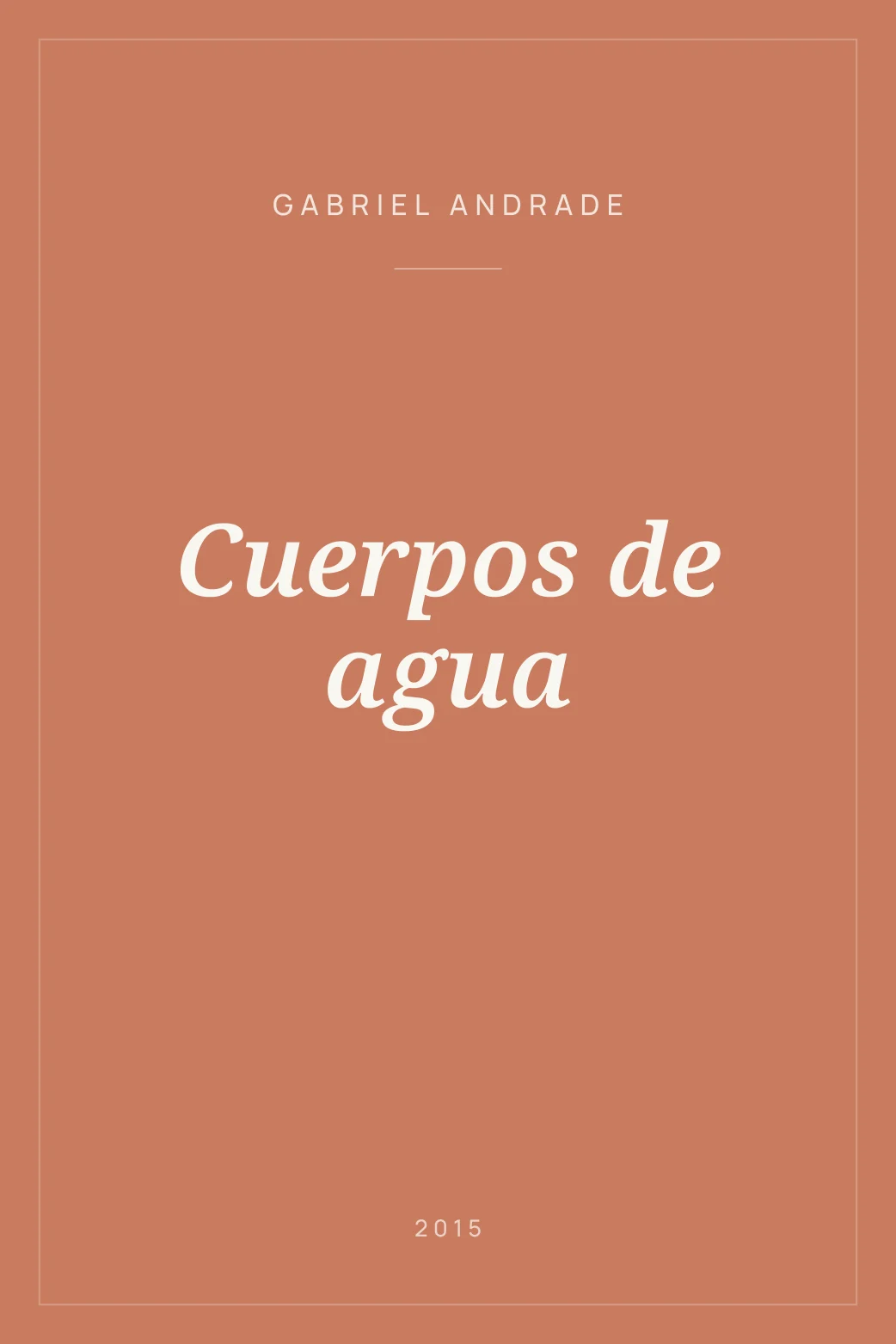 Portada de Cuerpos de agua