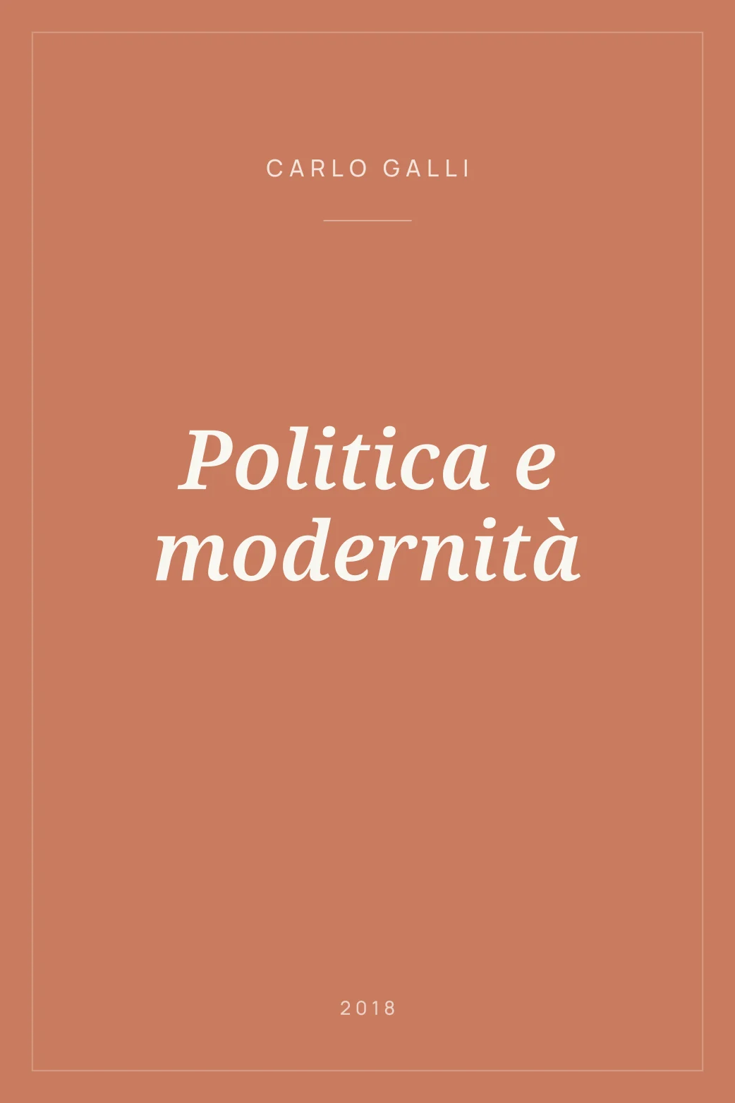 Portada de Politica e modernità