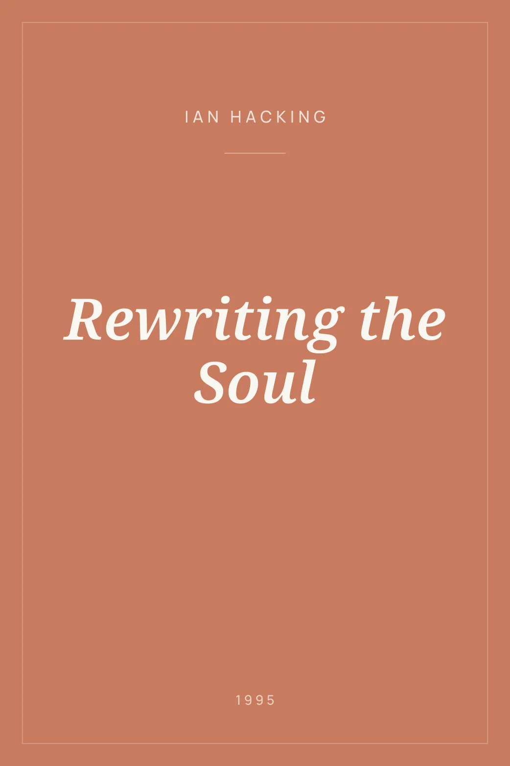 Portada de Rewriting the Soul