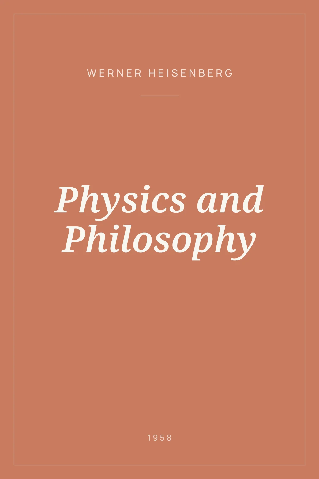 Portada de Physics and Philosophy